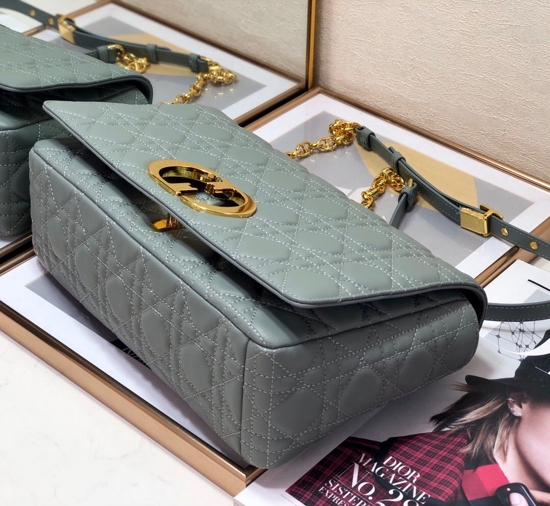 [TOP] Christian Dior Caro Bag Large - Cloud Blue