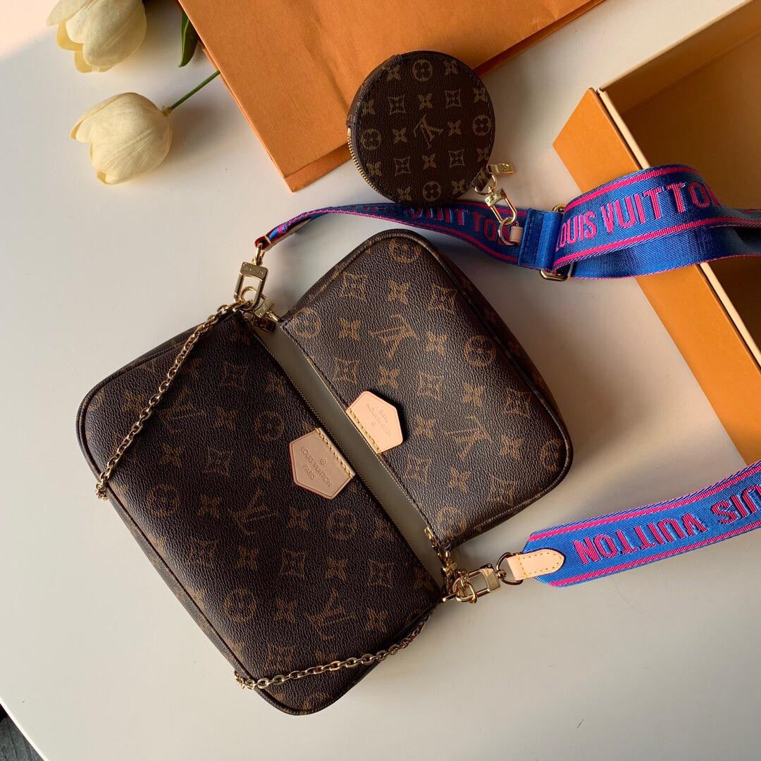 [TOP] Louis Vuitton LV LV Multi Pochette Accessories Monogram - BLUE