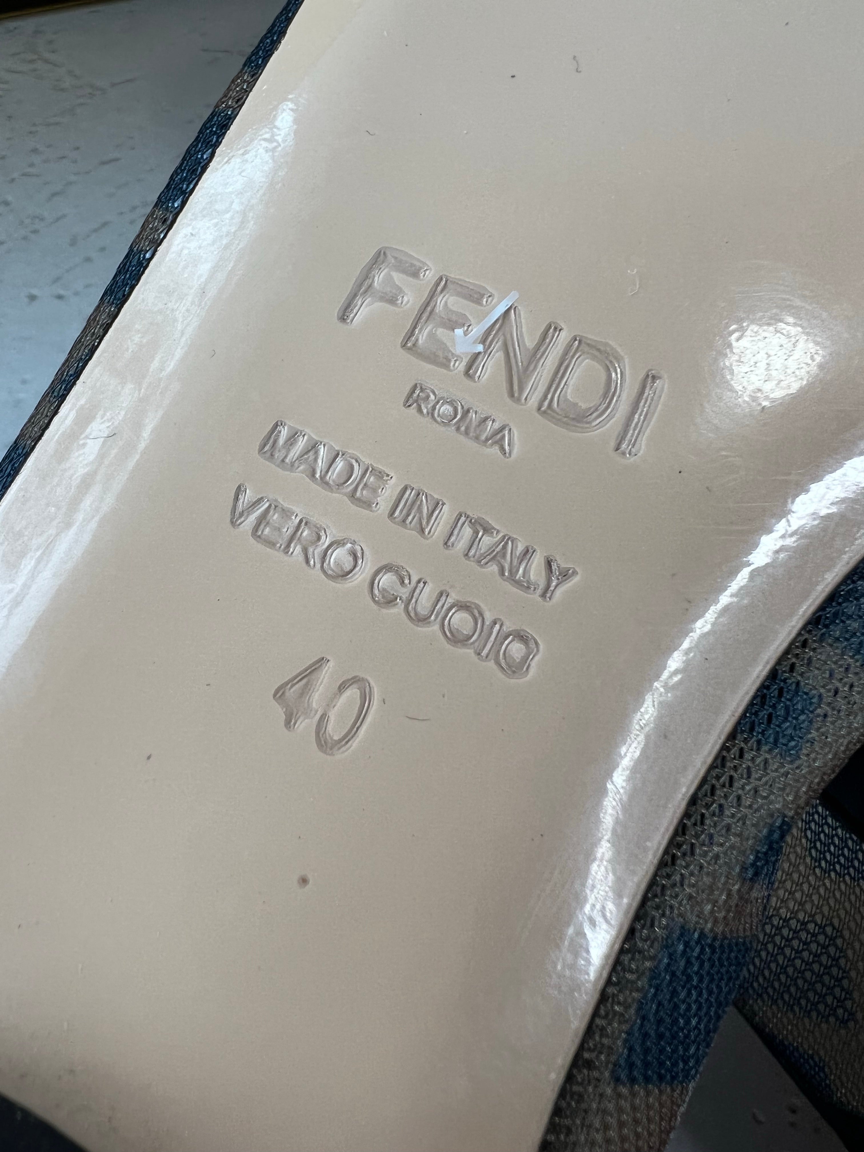 [TOP] FENDI FENDI Colibri Mesh Pointy Toes Flat Sandals