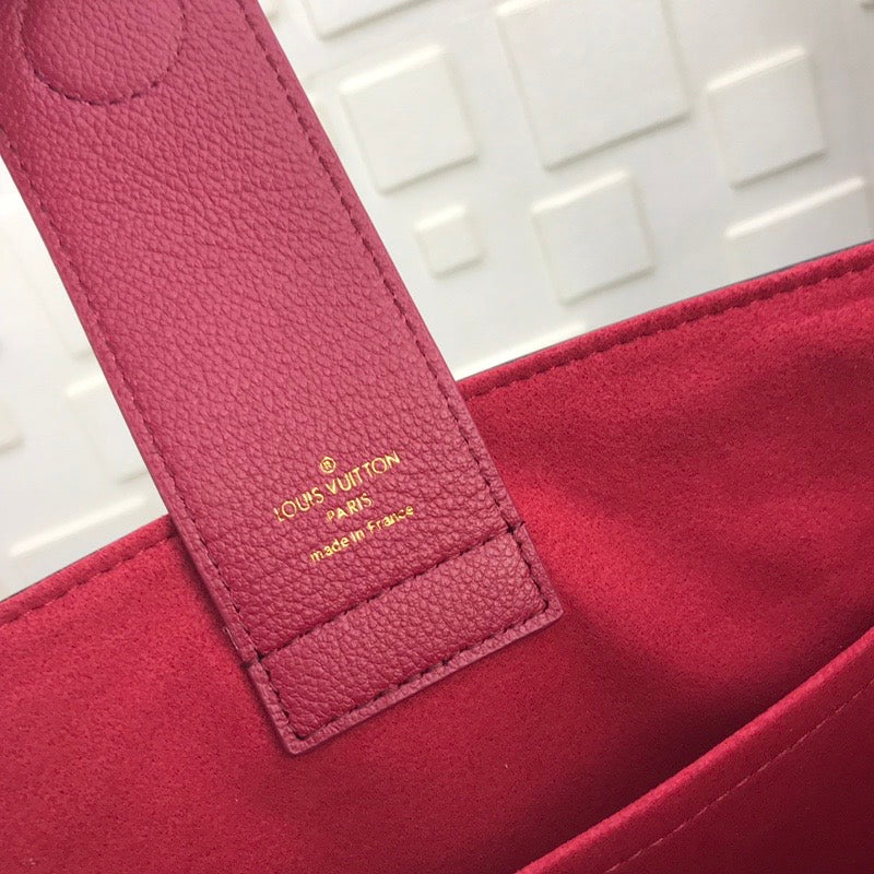 [TOP] Louis Vuitton LV  Damier Ebene Riverside 36 x 25.1  x 14.9 cm- Red