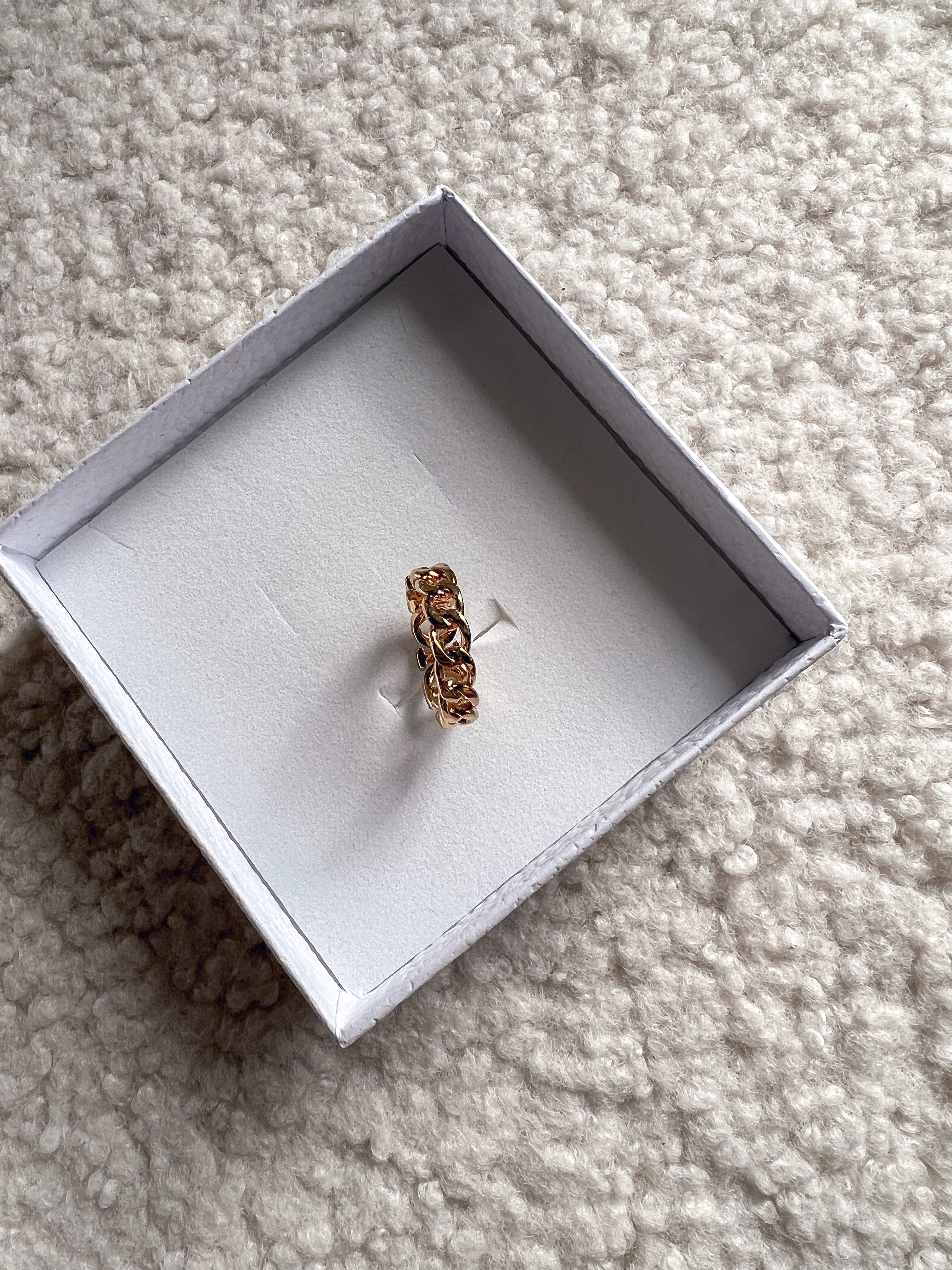 [TOP] Christian Dior Evolution Ring Gold-Finish and White Stones