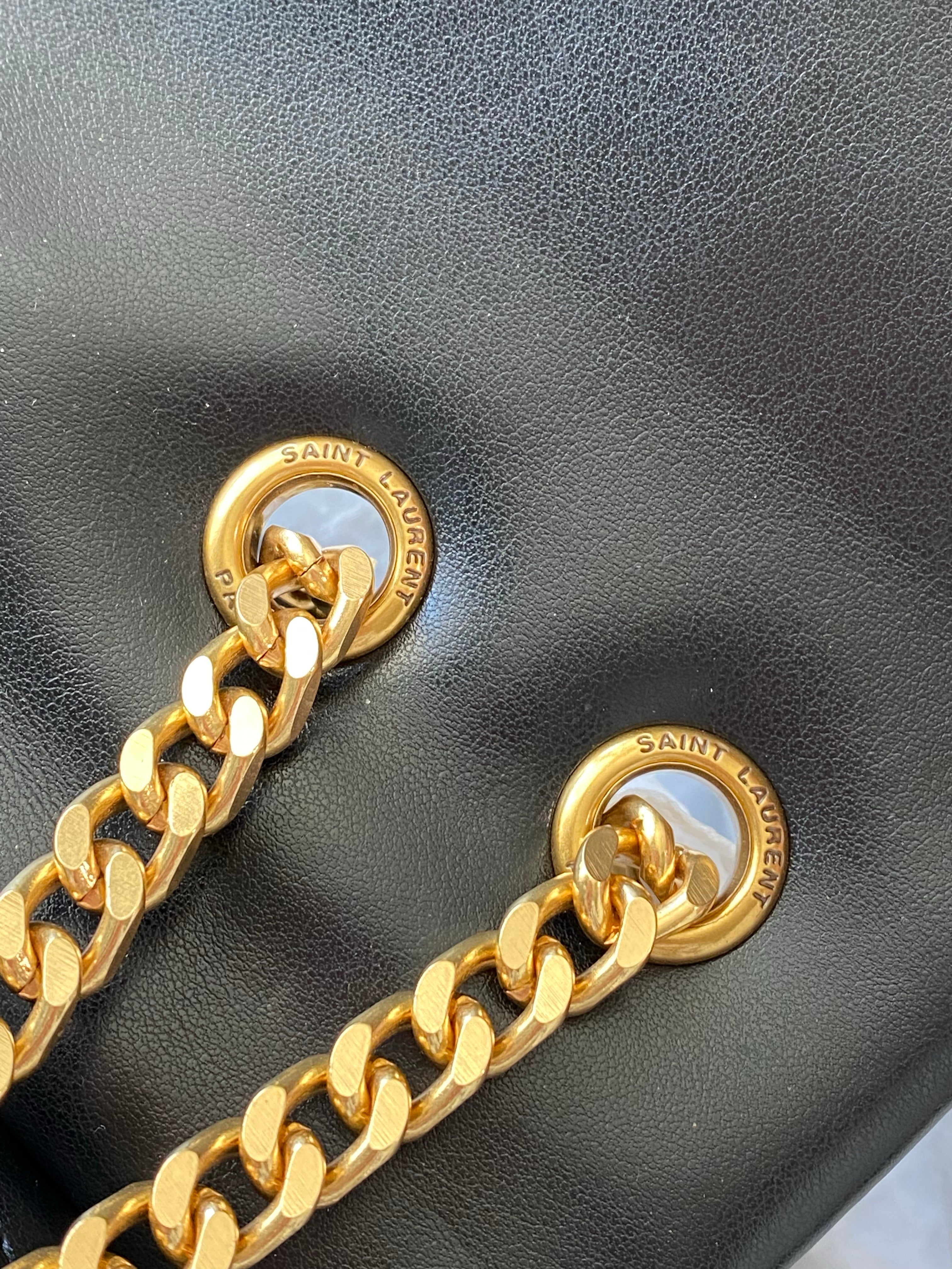 [TOP] Yves Saint Laurent YSL LouLou Bag Medium 25cm - Black w GHW