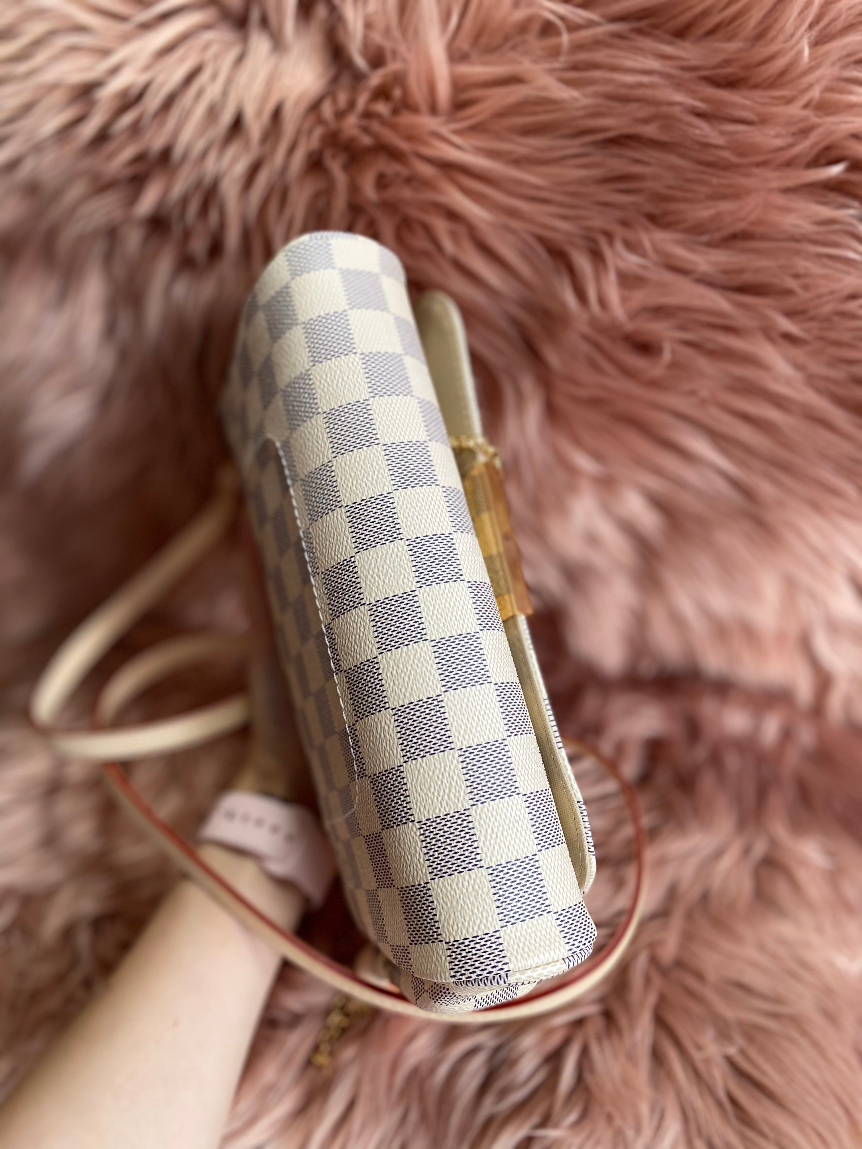 [TOP] Louis Vuitton LV  Favorite Bag MM 24x15.5x4.5cm- Damier Azur