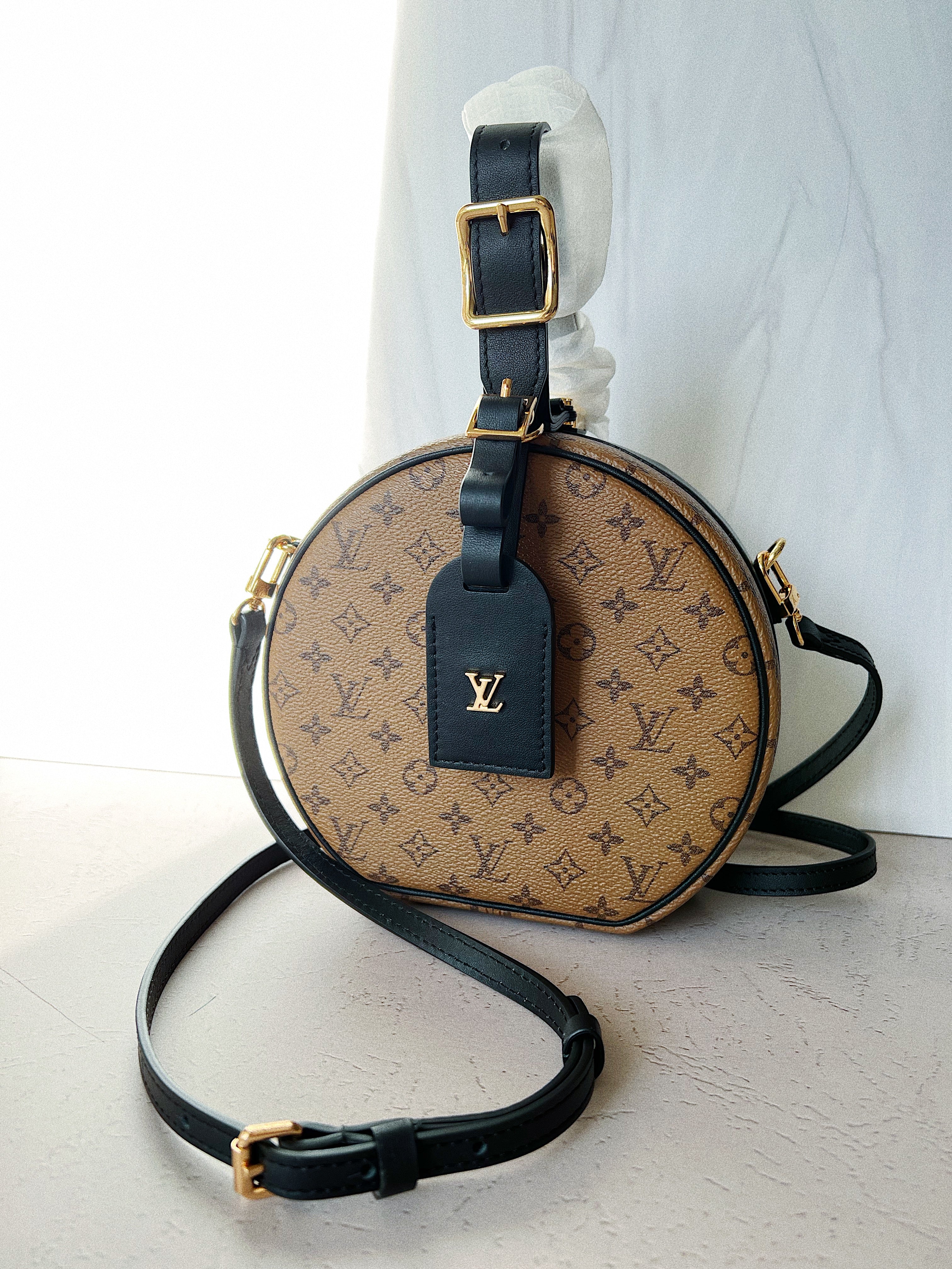 [TOP] Louis Vuitton LV Reverse Monogram Petit Boite Chapeau 22 ×8×20CM- Black