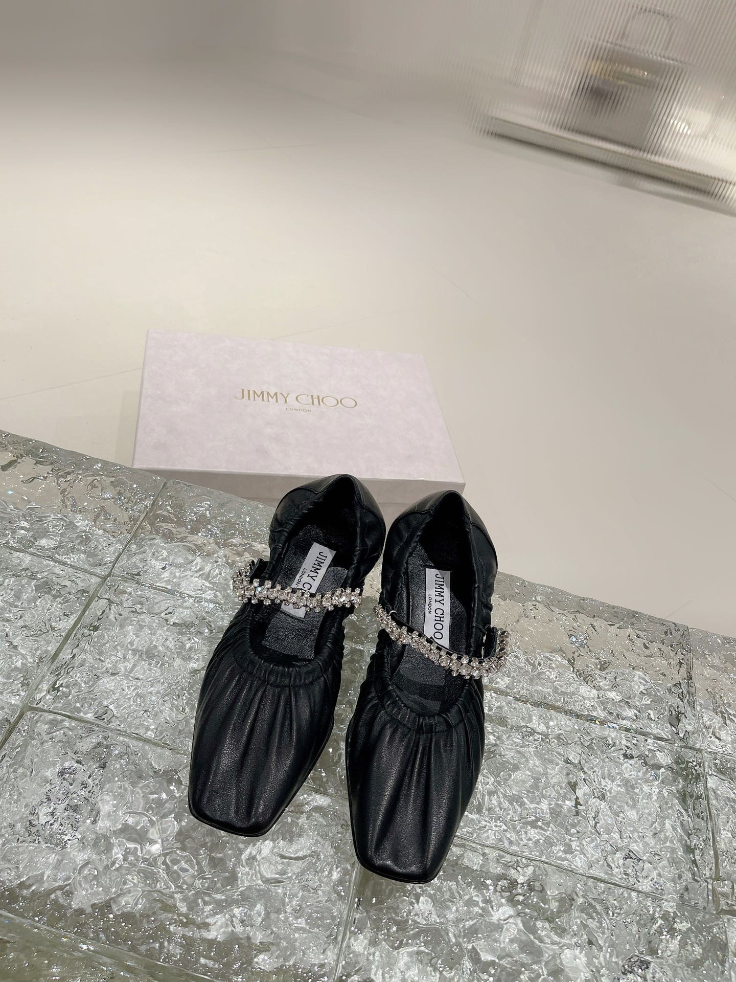[TOP] Jimmy Choo Ballet Flat Crystal -  3 Colours
