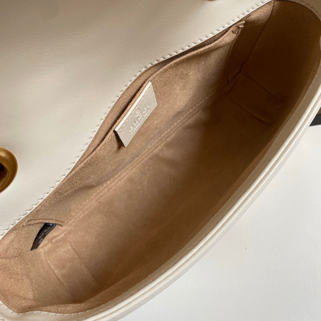 [TOP] GUCCI G*G Marmont Bag Mini 22cm - White