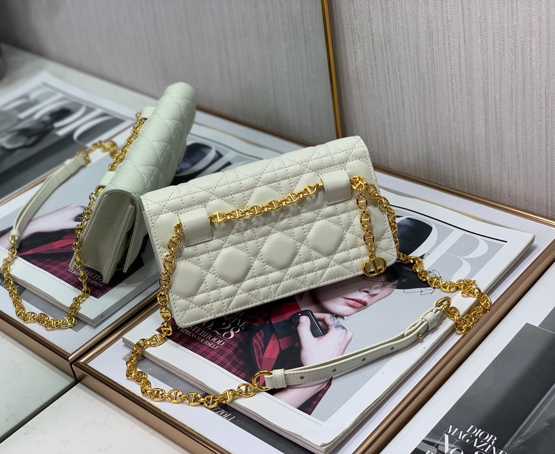 [TOP] Christian Dior Caro Woc Belt Bag - White