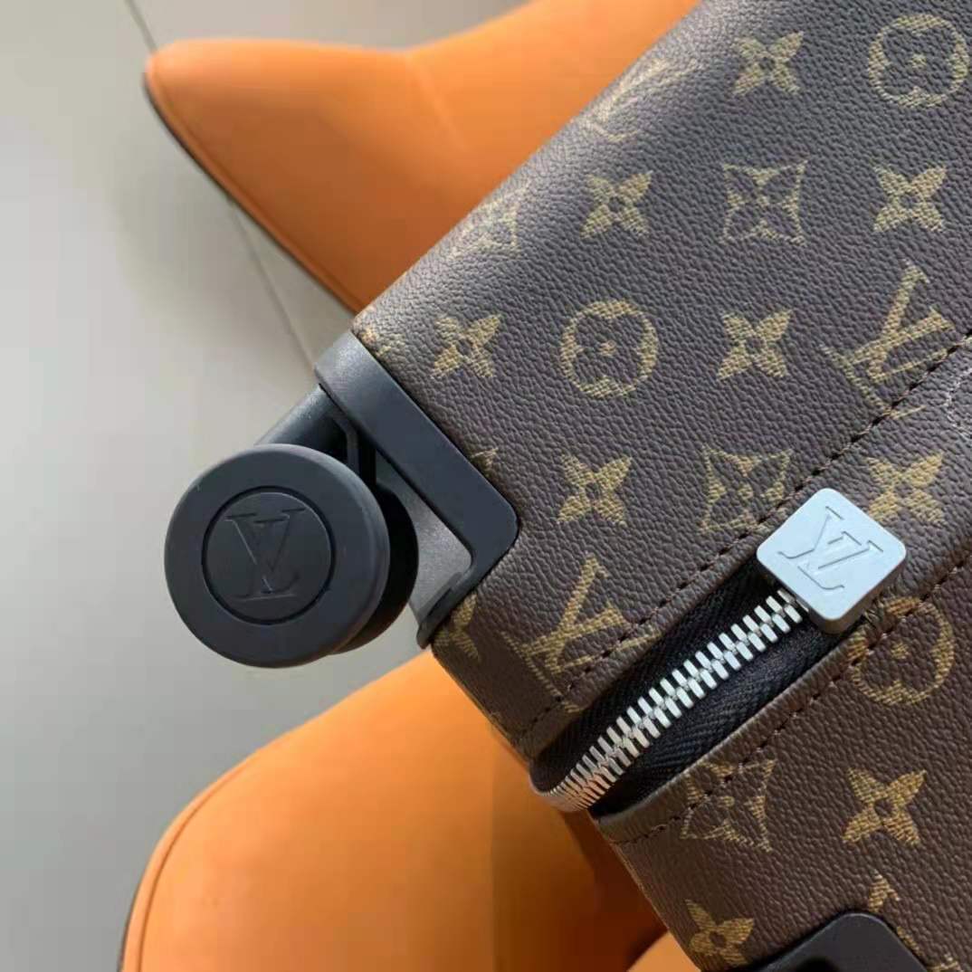 [TOP] Louis Vuitton LV Monogram 55  4 Wheeled Rolling Cary On Luggage - Black