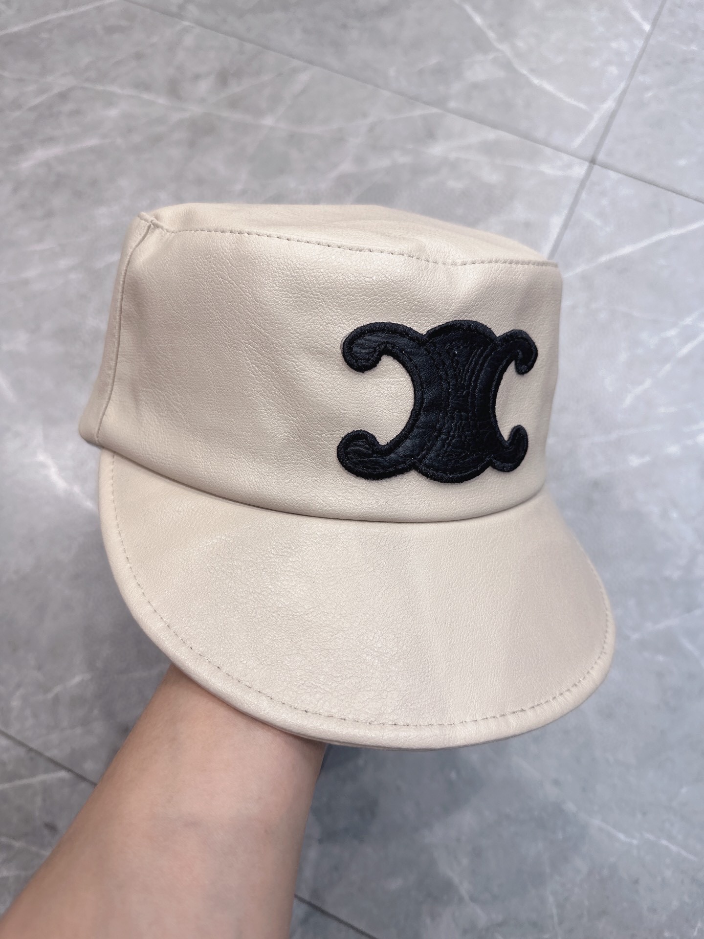[TOP] CELINE Leather Peaked Cap  - 5 Color