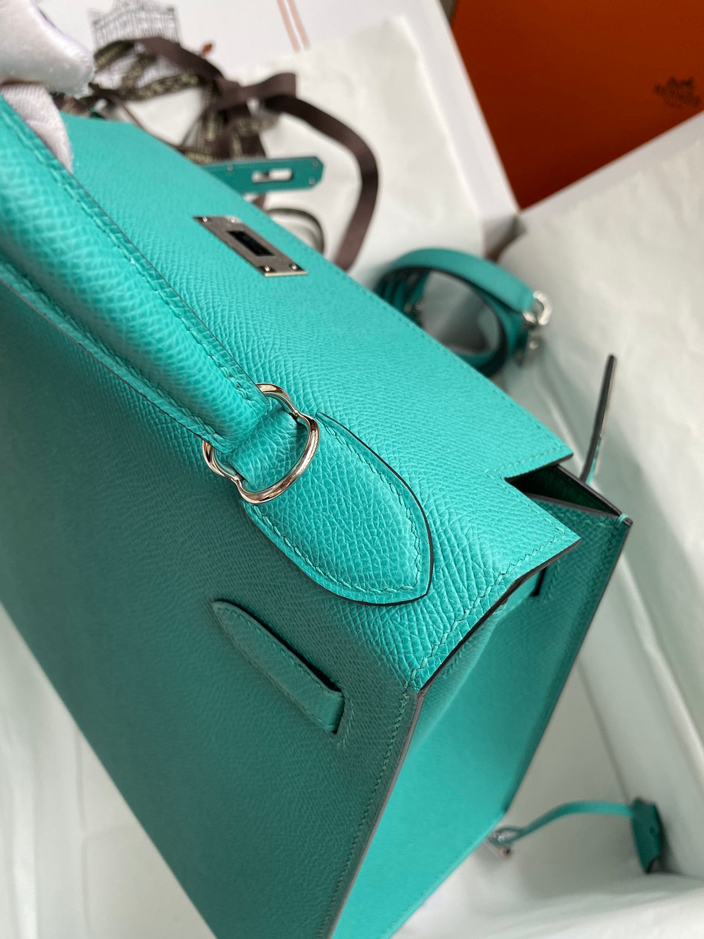 [TOP] HERMES K28 Epsom Bag - Vert Verone