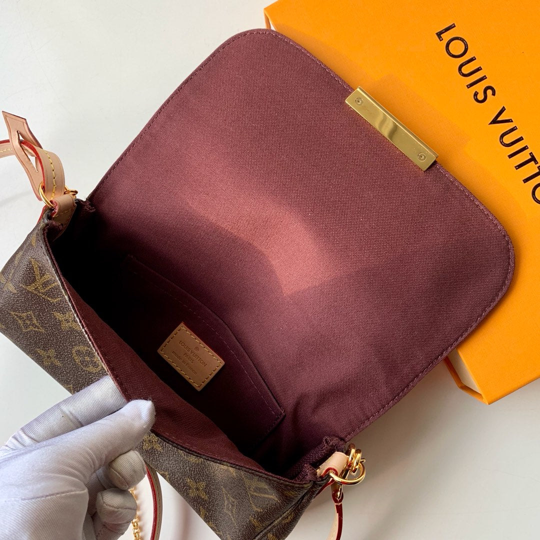 [TOP] Louis Vuitton LV  Favorite  Bag MM 24x15.5x4.5cm-Brown