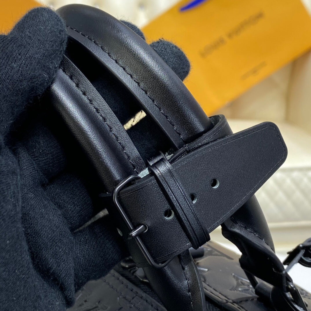 [TOP] Louis Vuitton LV Loui$ Vu!tt0n Keepall Travel Bag 50cm - Shadow Empreinte Black