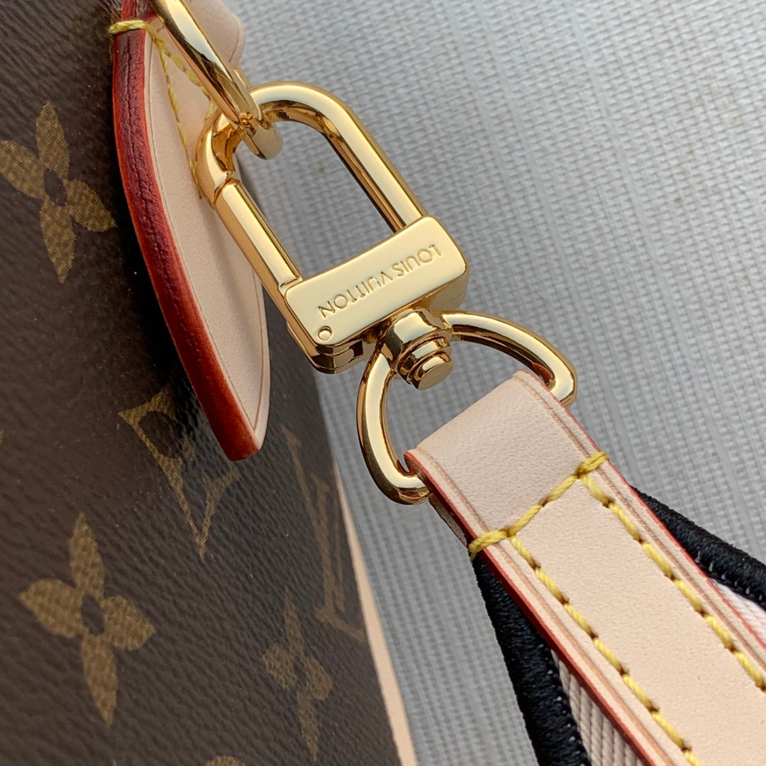 [TOP] Louis Vuitton LV  Speedy 20 Monogram Crossbody Bag 20x13.5x12cm - Cream