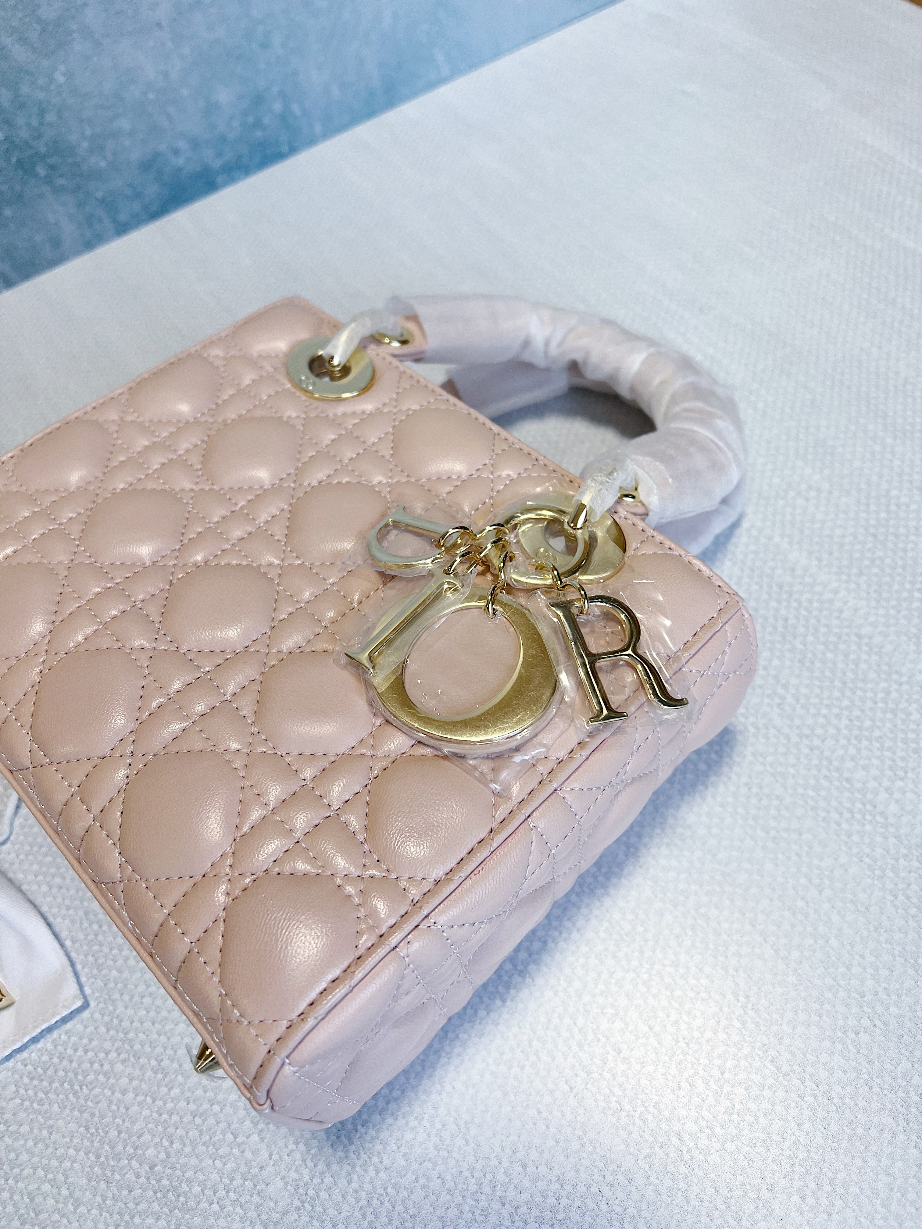 [TOP] Christian Dior Lady Christian Dior Bag ABC - Powder Rose w LGHW