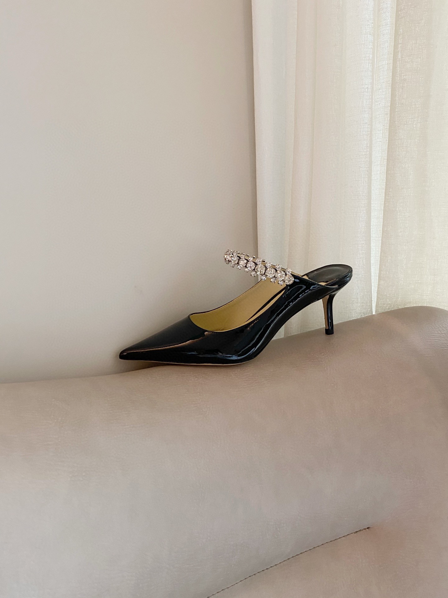 [TOP] Jimmy Choo Bing Heel 6.5cm Crystal Lambskin - 4 Colours