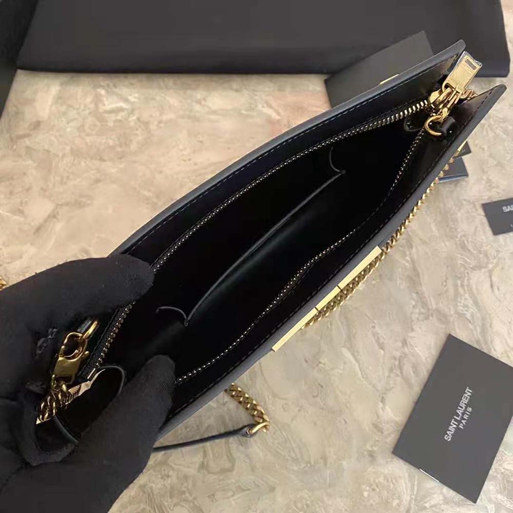 [TOP] Yves Saint Laurent YSL Manhattan New Pouch - Black
