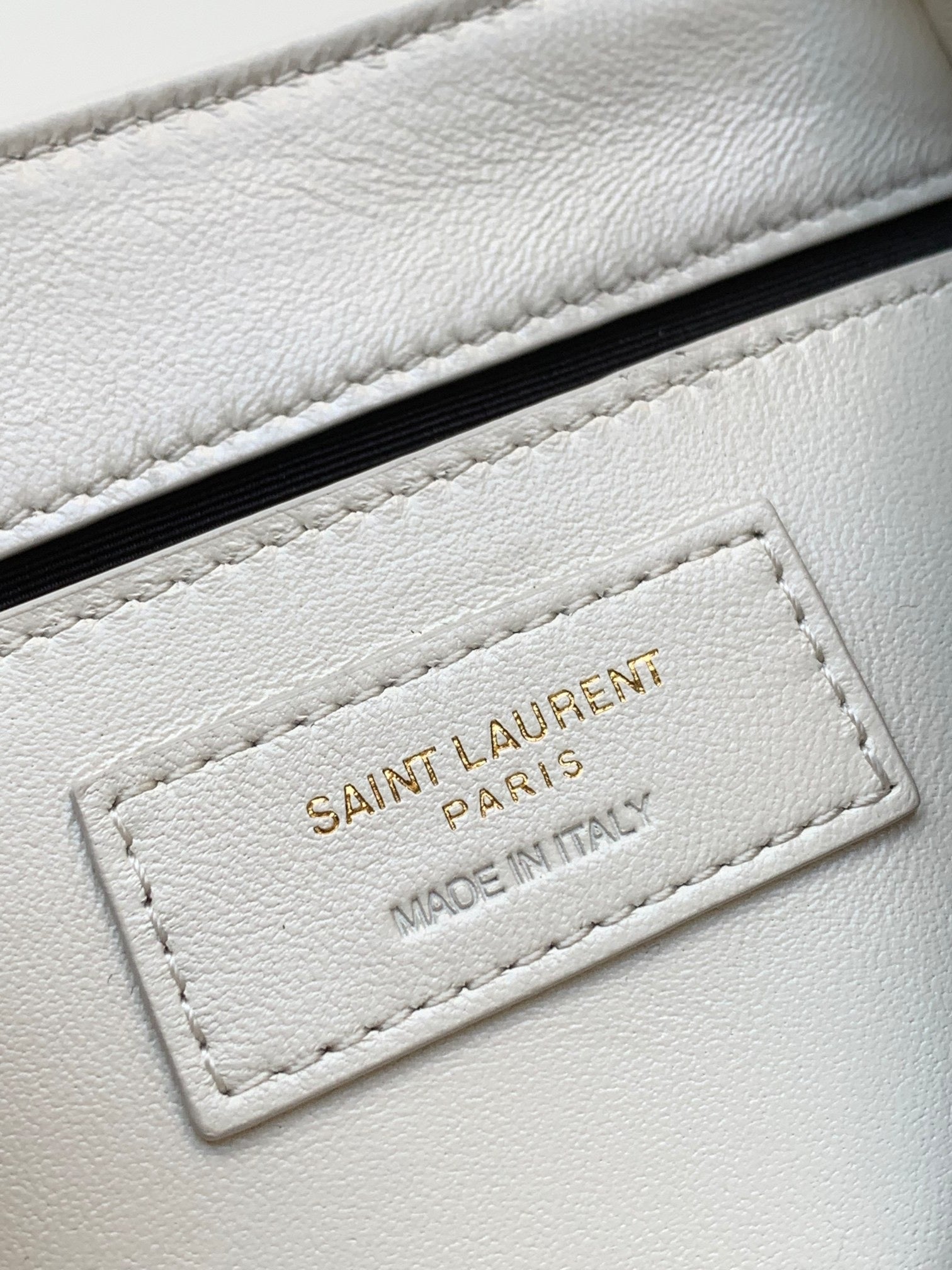 [TOP] Yves Saint Laurent YSL Mini Nolita Bag - White GHW