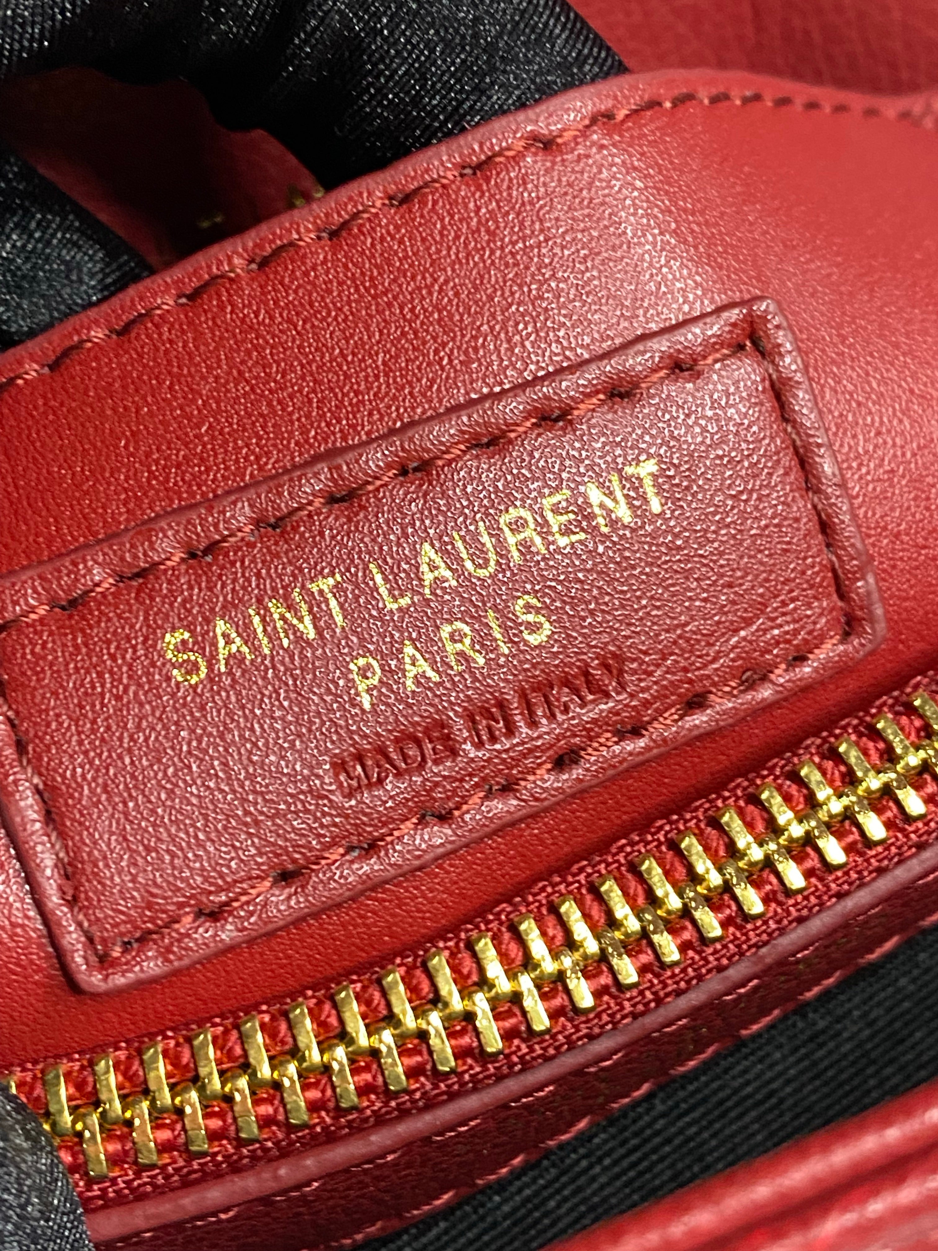 [TOP] Yves Saint Laurent YSL College Medium Bag - Red with GHW