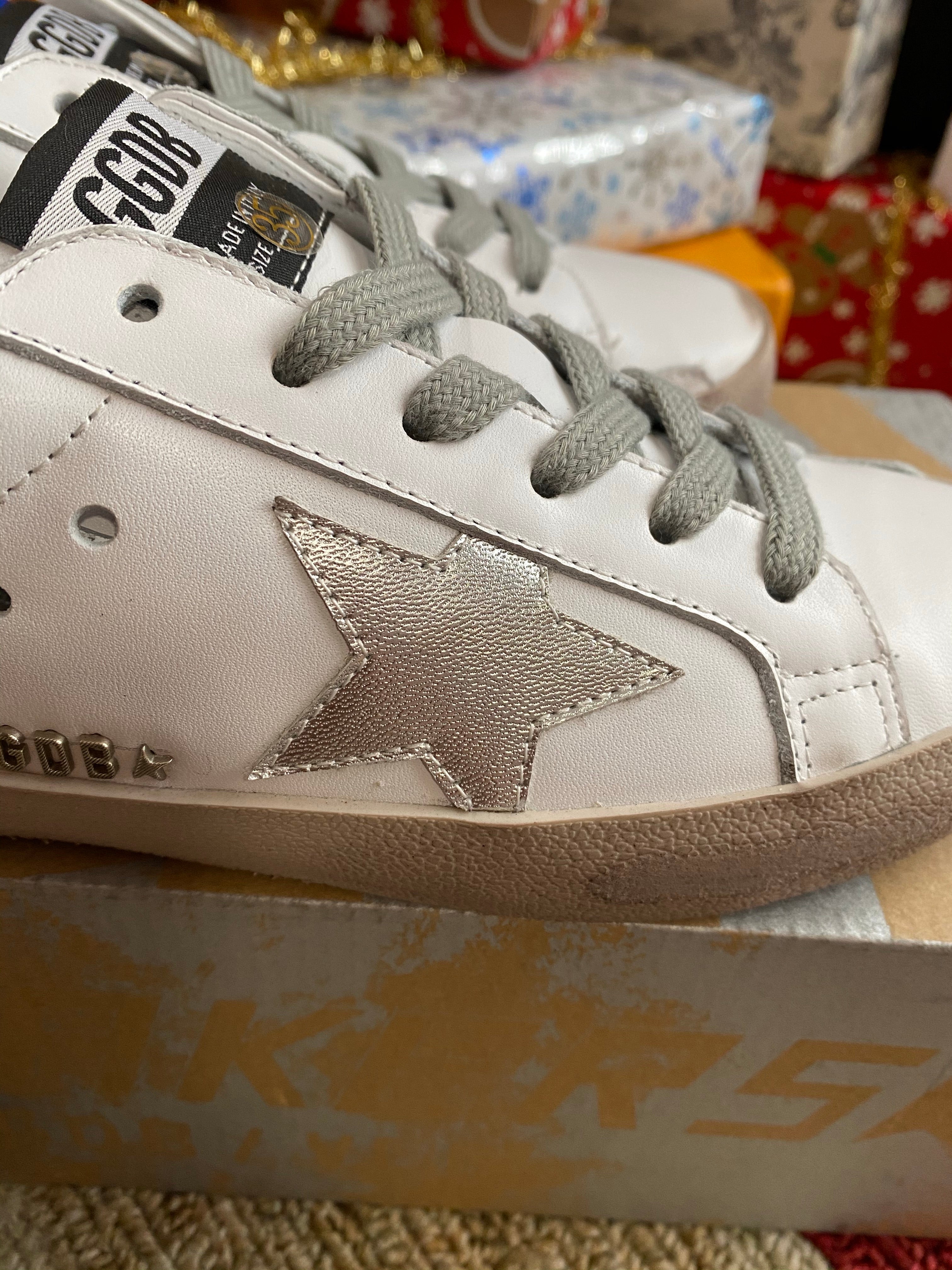 [TOP] GGDB Golden Goose Hi Star Sneakers - SILVER