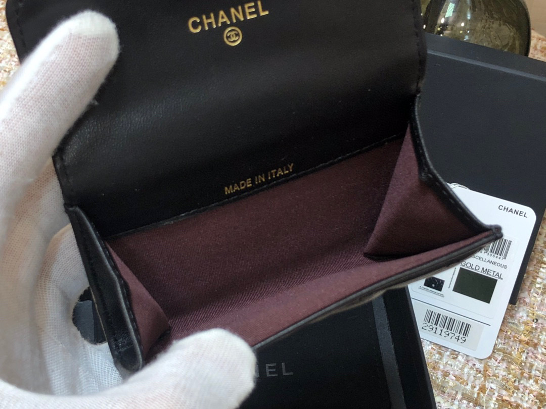 [TOP]CHANEL Classic Flap Cardholder Black 11x7cm - 4 Types