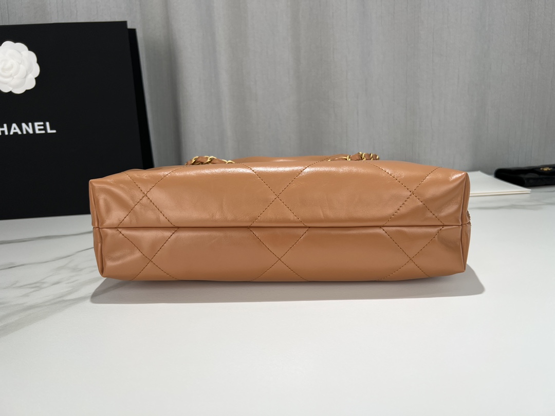 [TOP] CHANEL 22 Bag 35CM - GHW - Brown