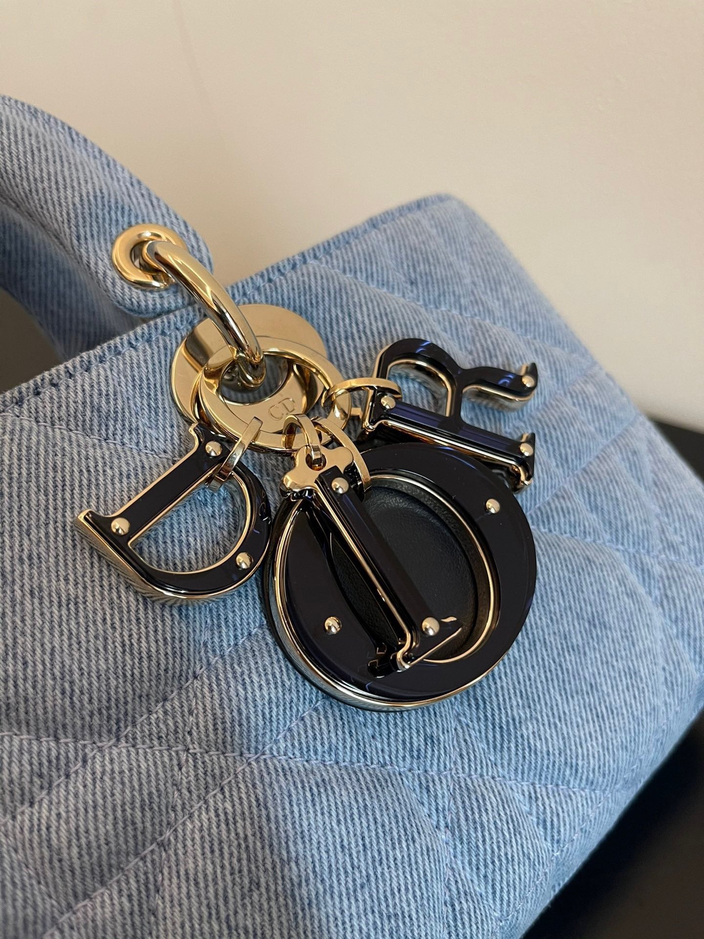 [TOP] Christian Dior Lady D-Joy Bag Cannage Denim - Blue