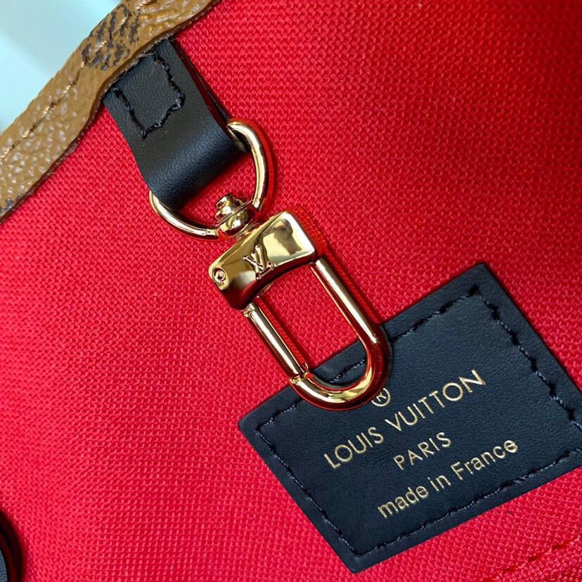 [TOP] Louis Vuitton LV On The Go Giant Monogram MM 35x27x14cm -Brown