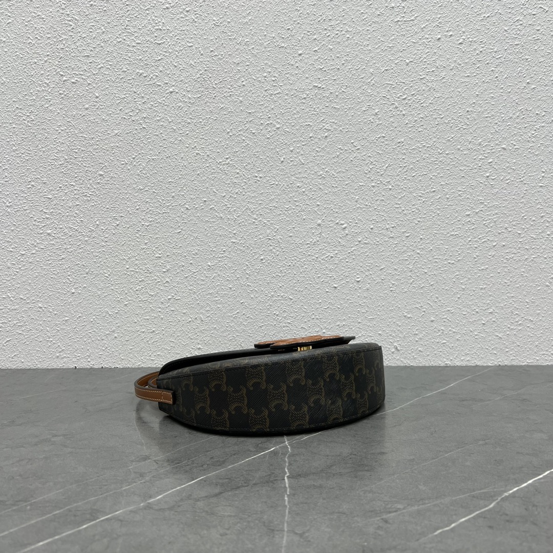 [TOP] CELINE Mini Besace Cuir Triomphe Bag 23～13.5～6