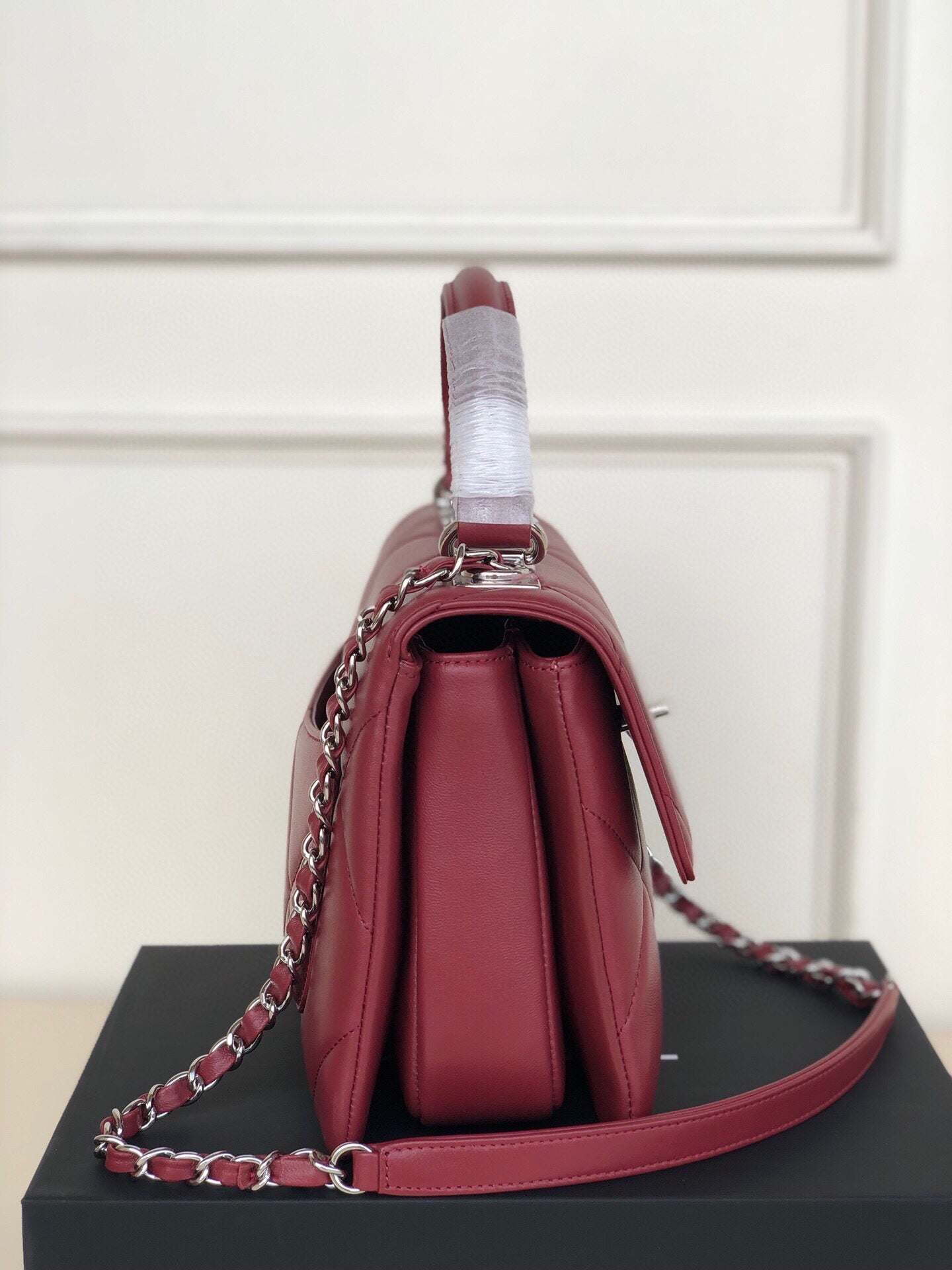 [TOP] CHANEL CoCo Handle Bag Trendy Quilted Small 20cm - Bordeux & SHW