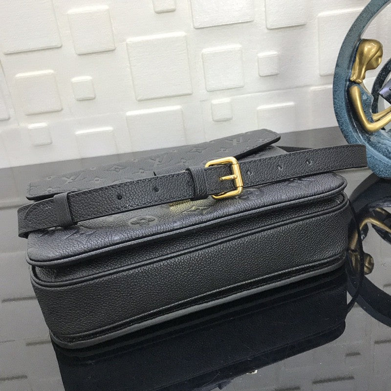 [TOP] Louis Vuitton LV Metis Pochette Empreinte 25X19X7cm- Black