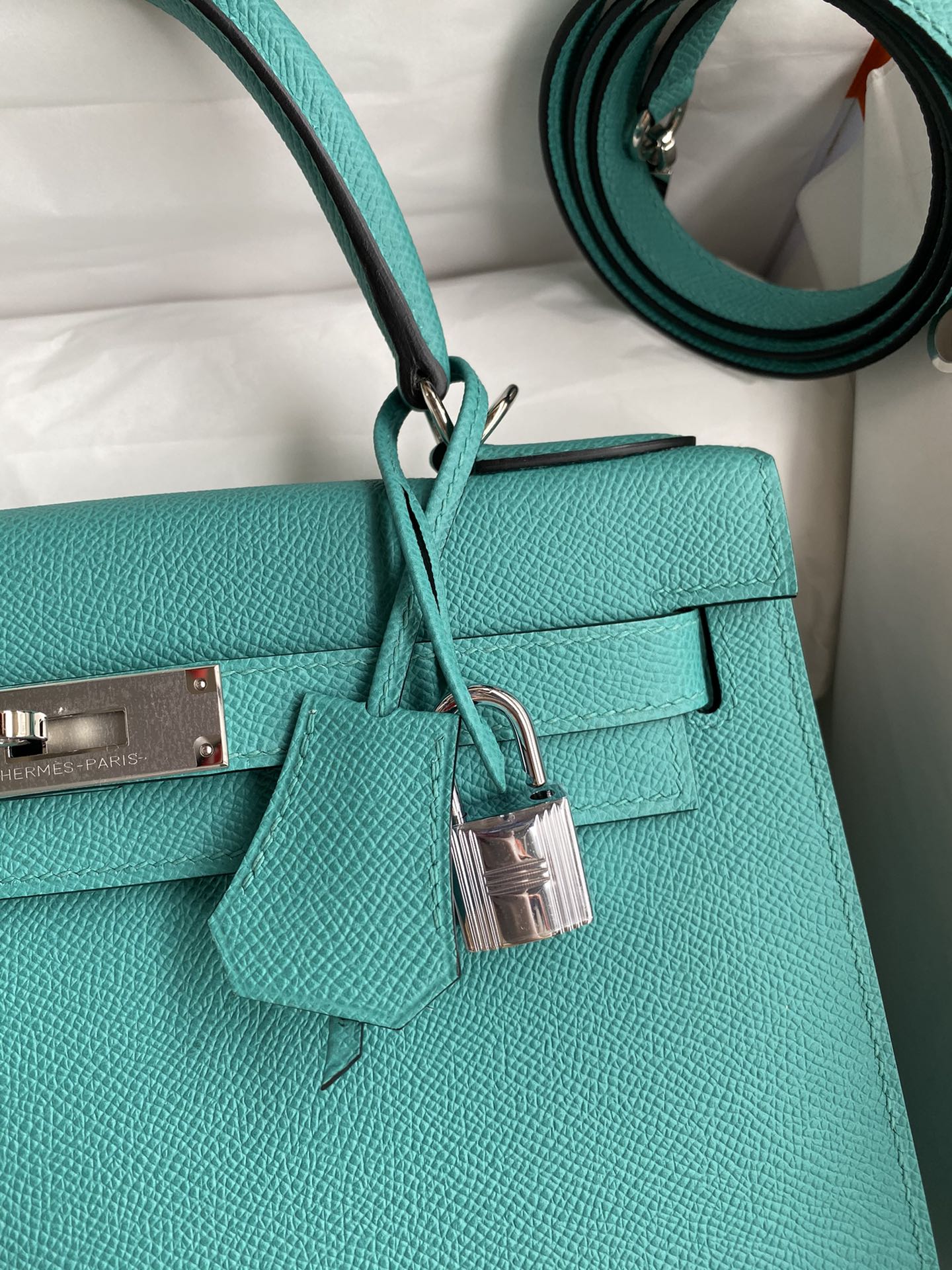 [TOP] HERMES K28 Epsom Bag - Vert Verone