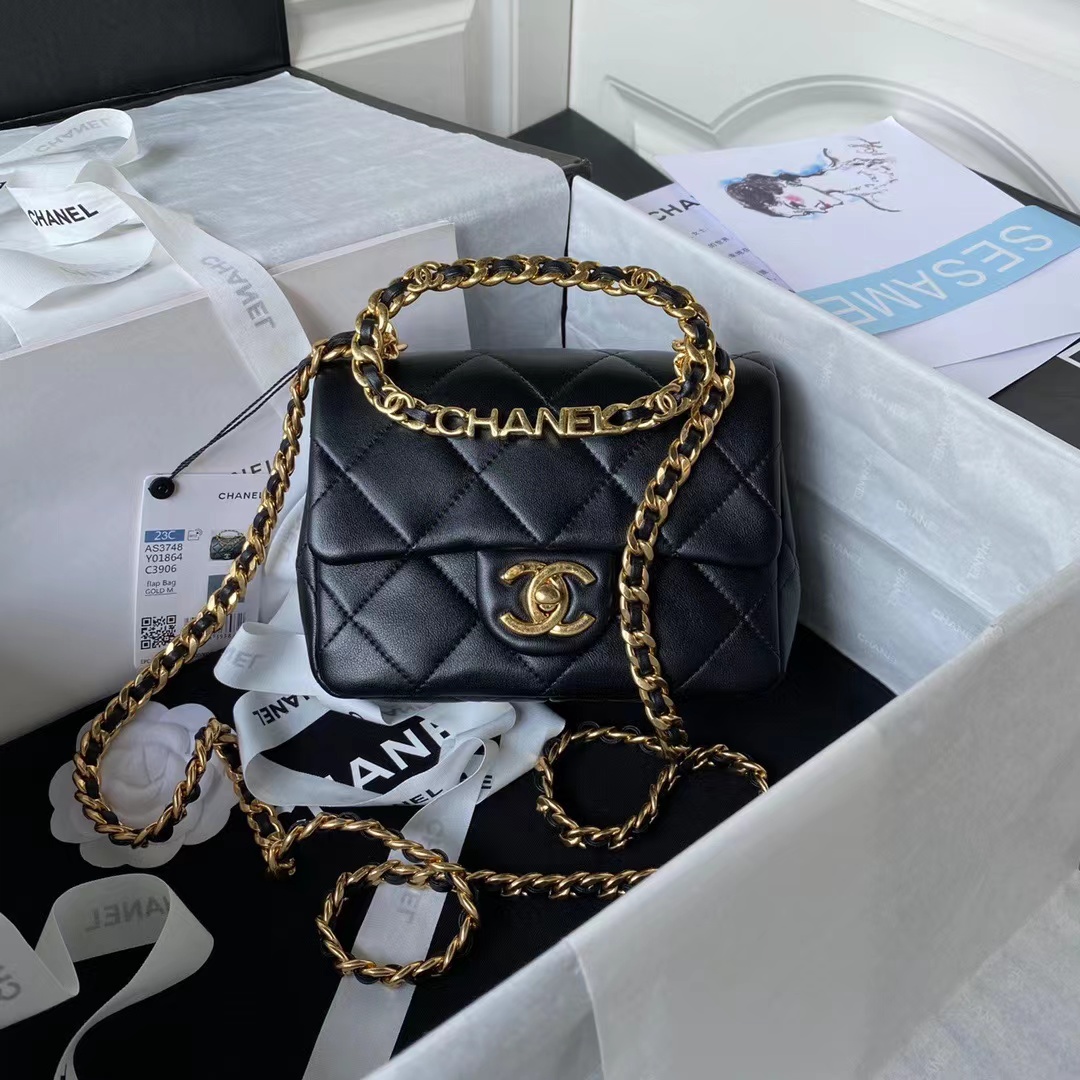 [TOP] CHANEL Classic CF Lambskin-17x13x6-GHW-4 colours