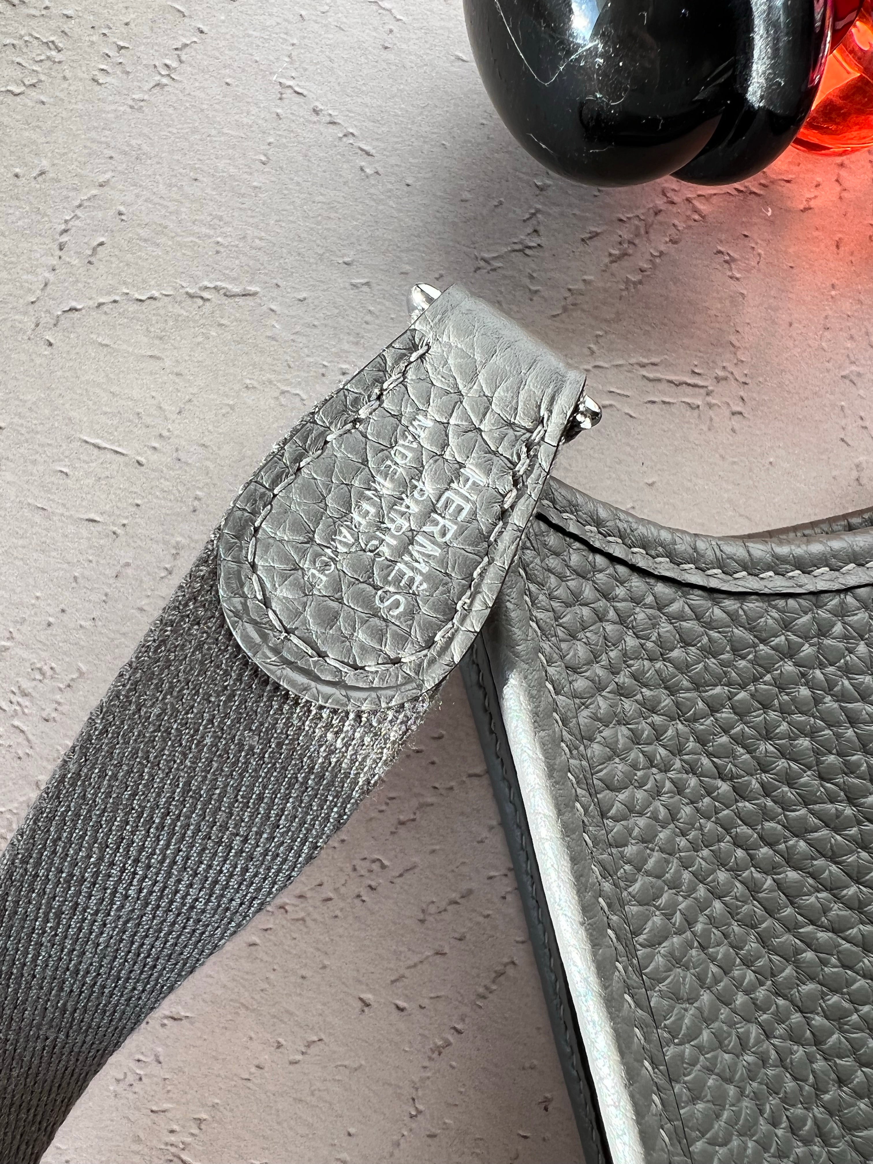 [TOP] HERMES Evelyn Bag 16cm - Grey