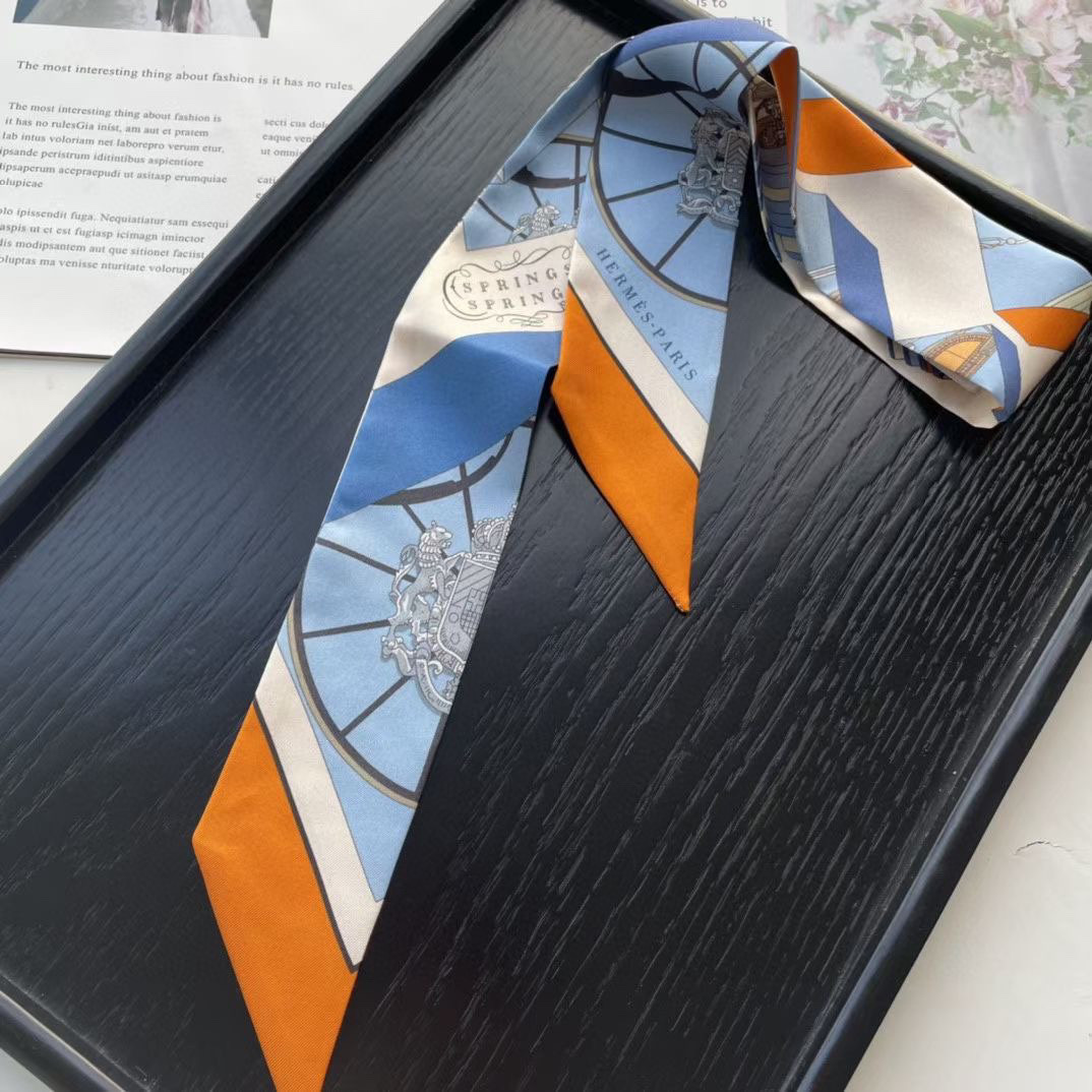 [TOP] HERMES Twilly Springs Springs Twilly 86 x 5 cm - Four Colours