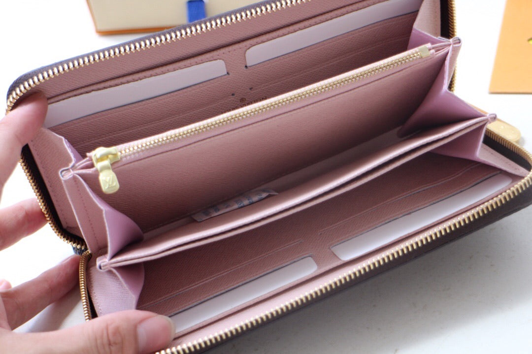 [TOP] Louis Vuitton LV LV Zippy Wallet Monogram - Pink