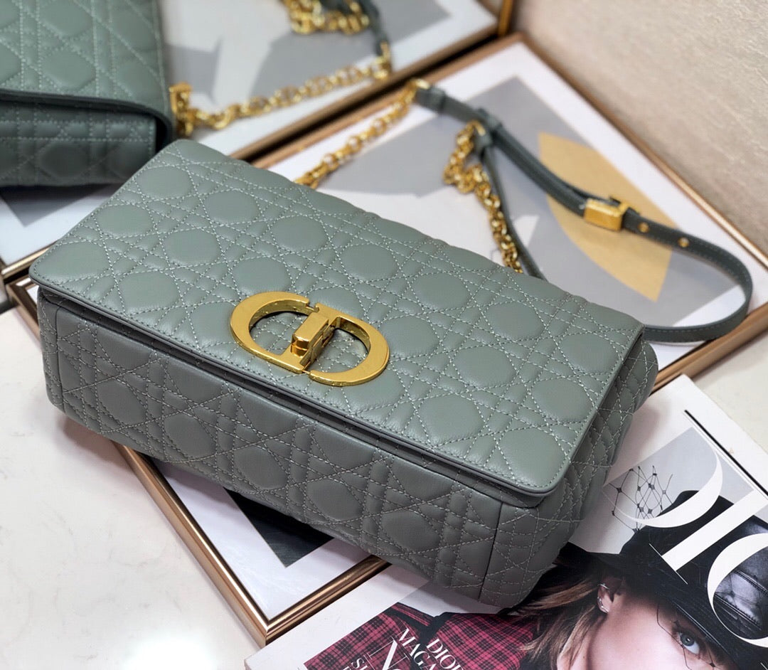 [TOP] Christian Dior Caro Bag Large - Cloud Blue