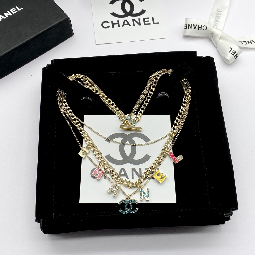 [TOP] CHANEL Layering Necklace - Gold