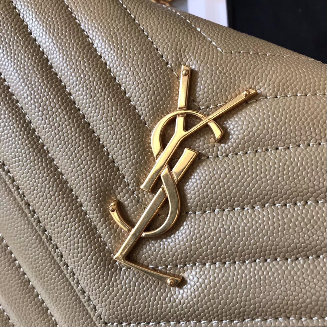 [TOP] Yves Saint Laurent YSL YSL Wallet On Chain - BEIGE