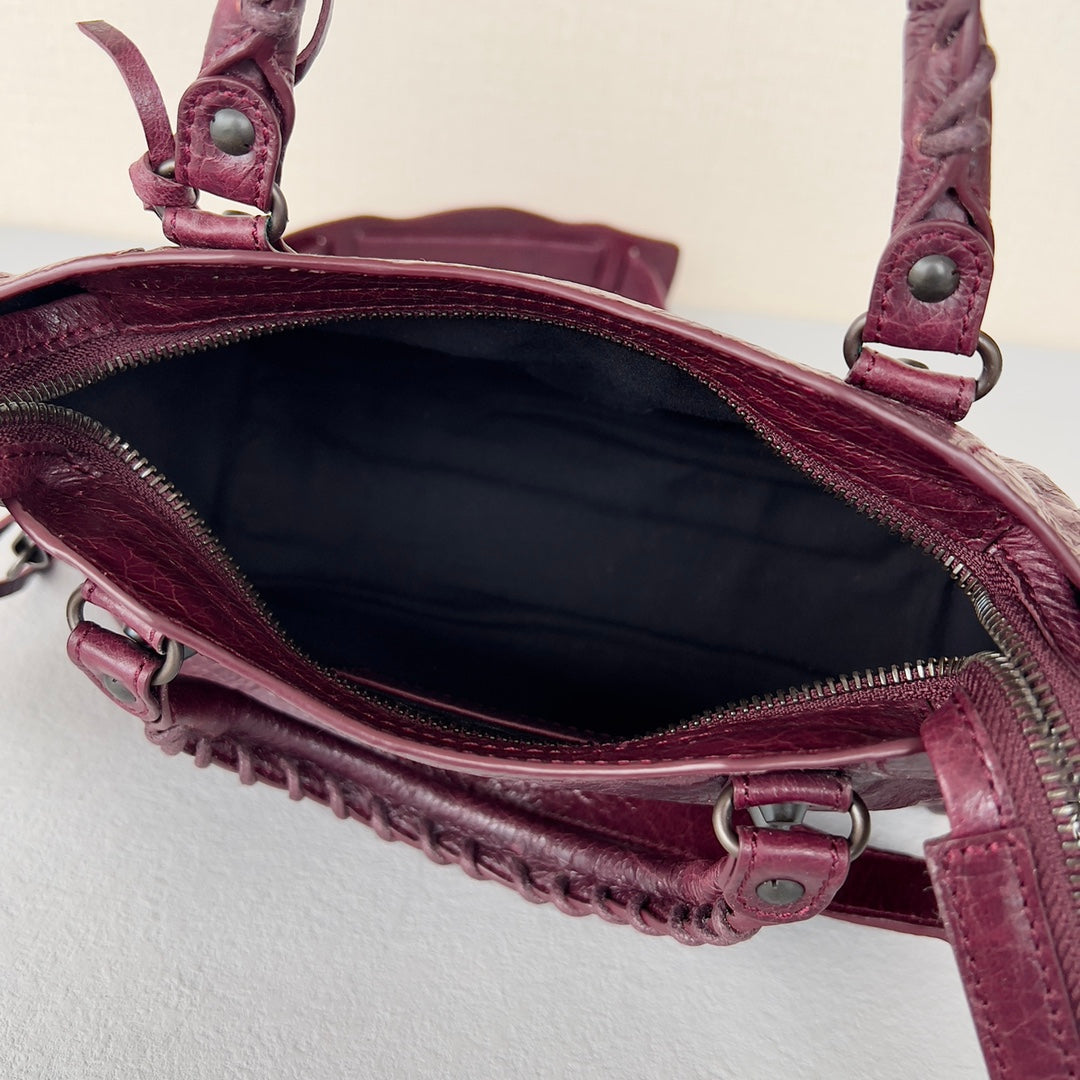 [TOP] BALENCIAGA Classic Small City Bag - Violet Prune