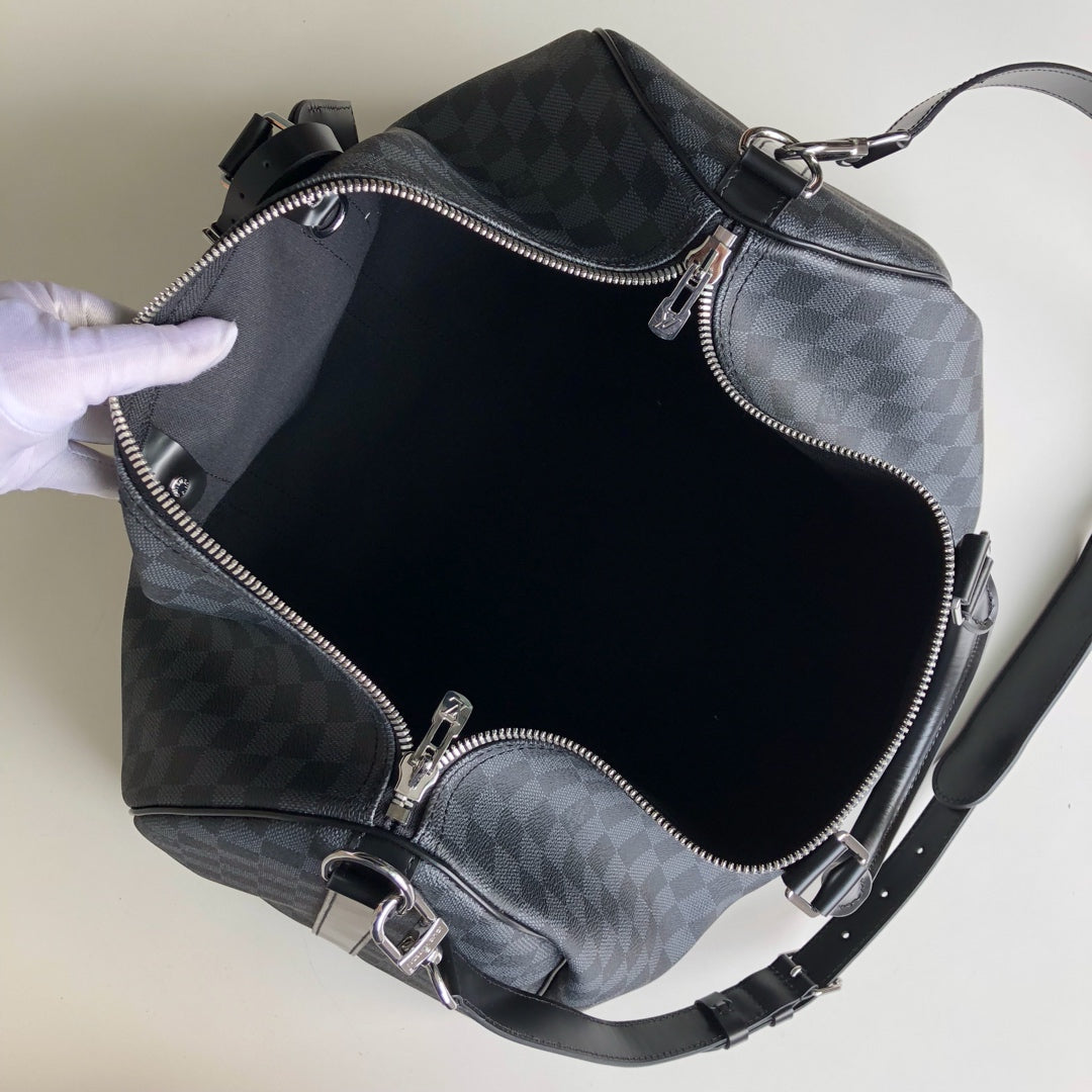 [TOP] Louis Vuitton LV  Keepall Travel Bag 45~50cm - Damier Graphite Black