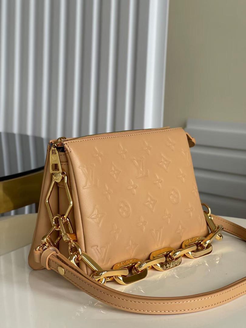 [TOP] Louis Vuitton LV Coussin Bag 22x17x8cm/26x20x12cm - Dark Beige