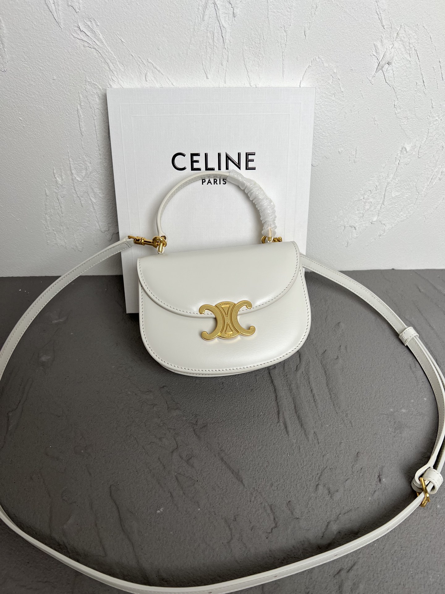 [TOP] CELINE Mini Besace Triomphe Bag 15.5X11.5X5CM - GHW - 4 Color