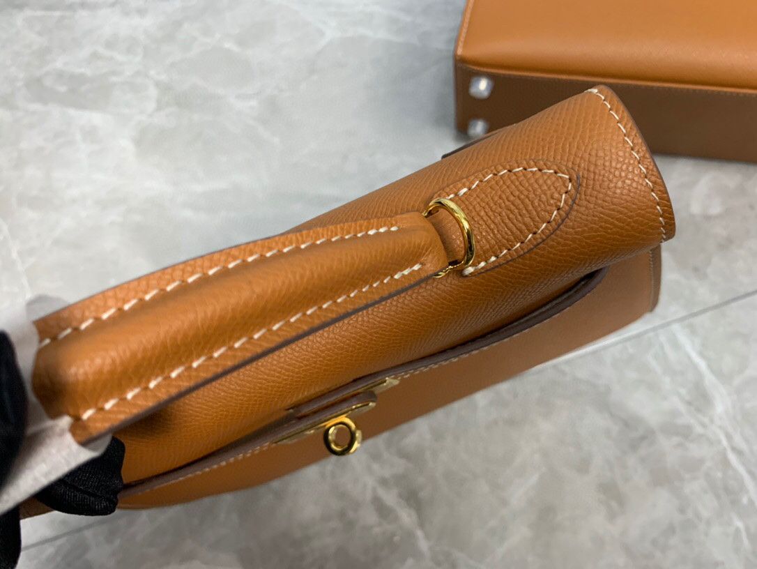 [TOP] HERMES Kelly Epsom Leather 25cm - Brown