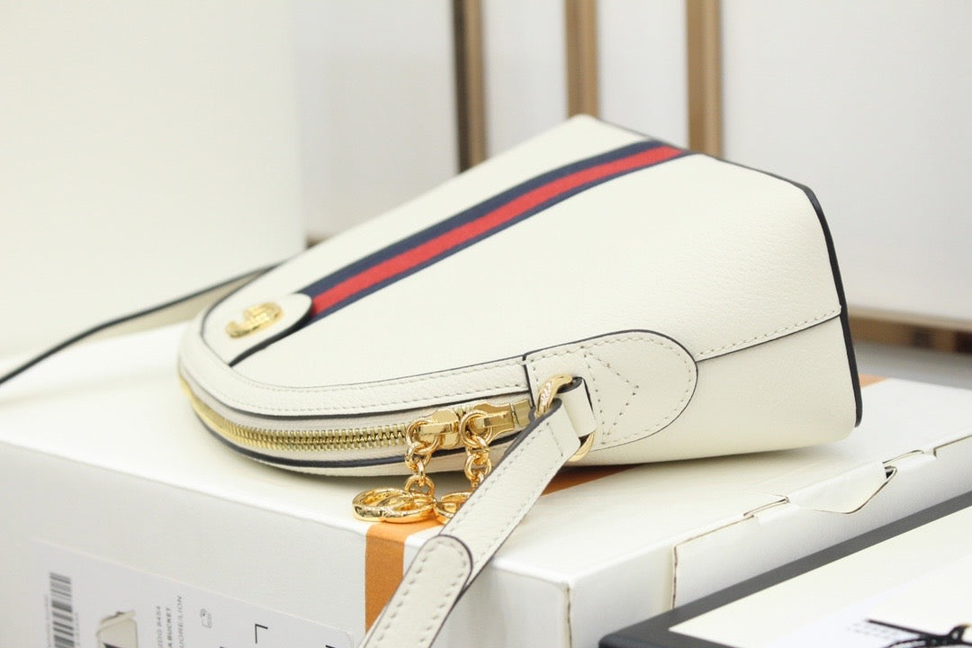 [TOP] GUCCI G*G Ophidia Messenger Bag - White