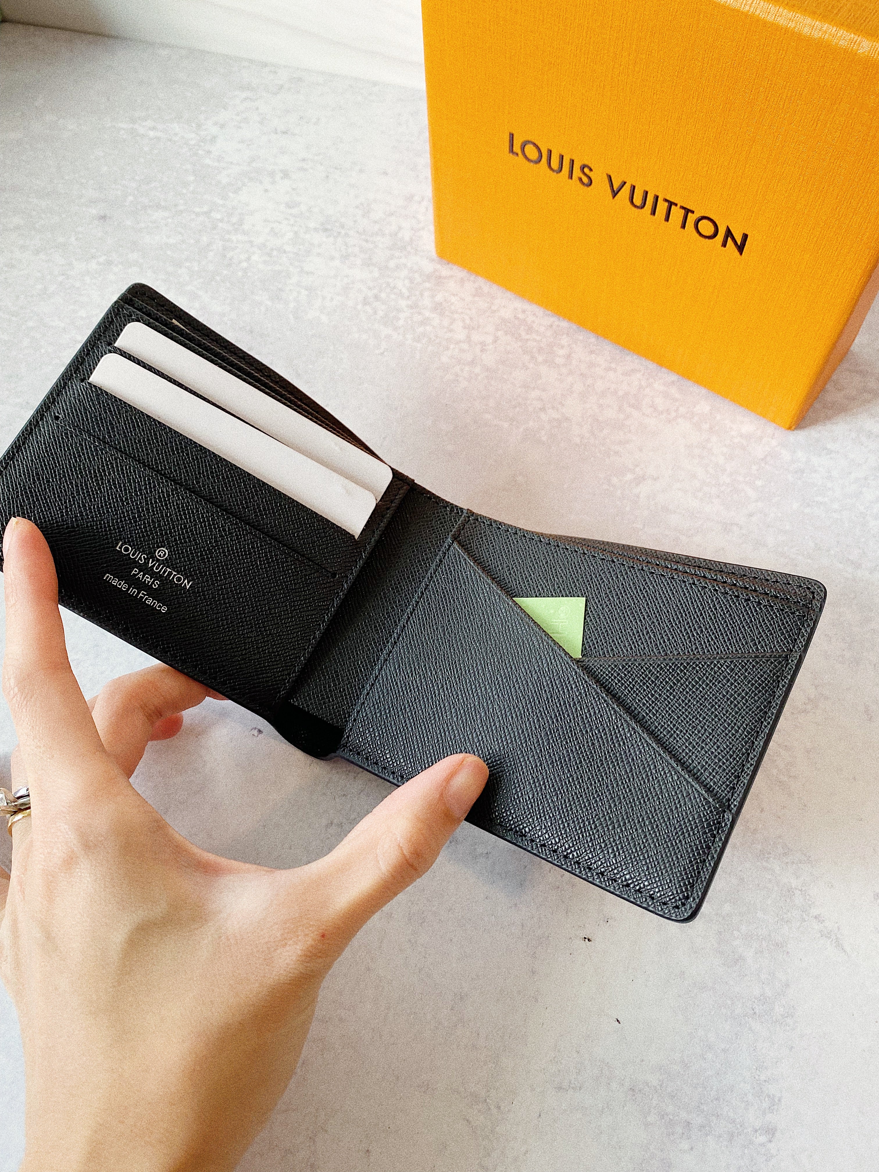 [TOP] Louis Vuitton LV L*uis V*itton Damier Ebene Marco Wallet - Black