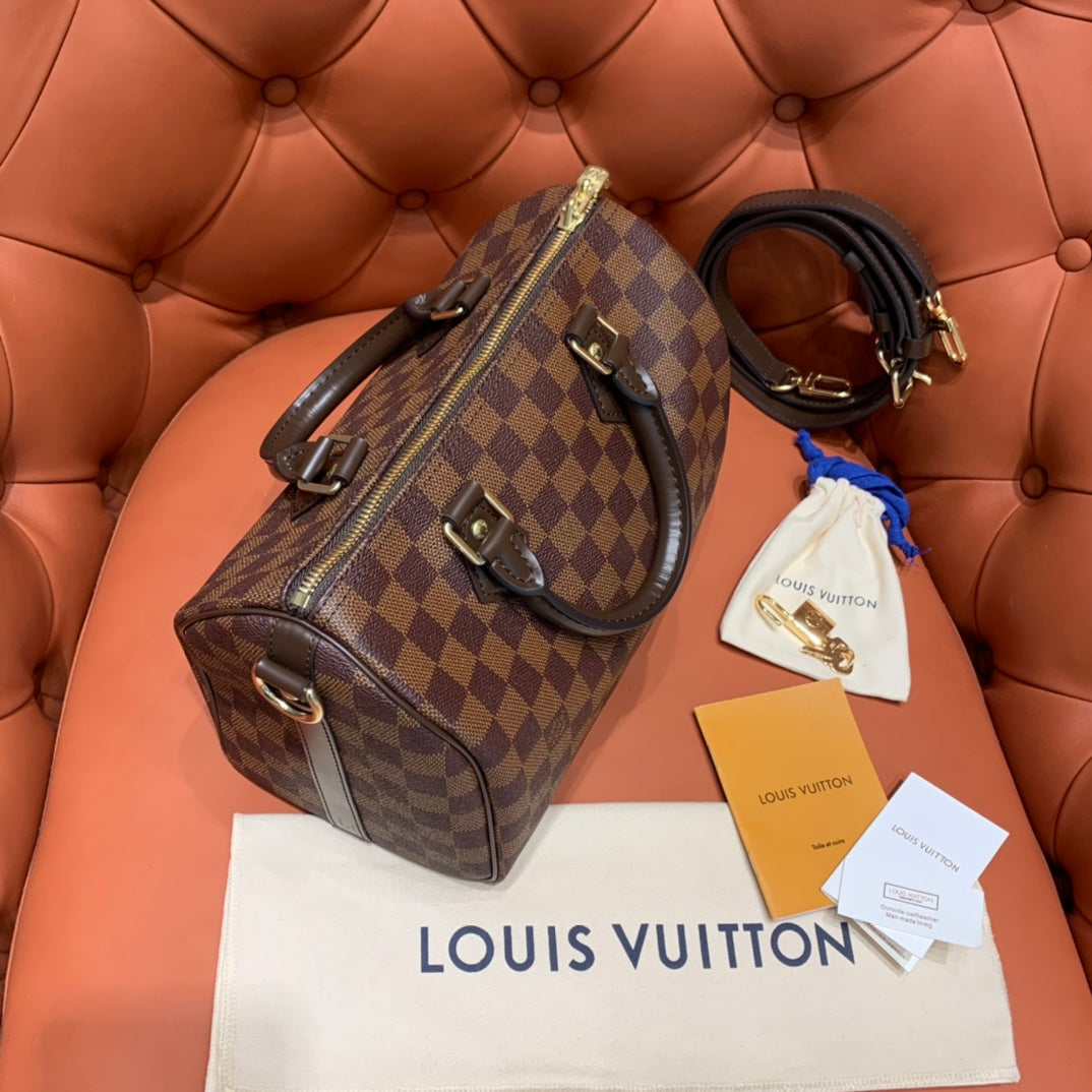 [TOP] Louis Vuitton LV Speedy 25 Bag  25x19x15cm-Brown