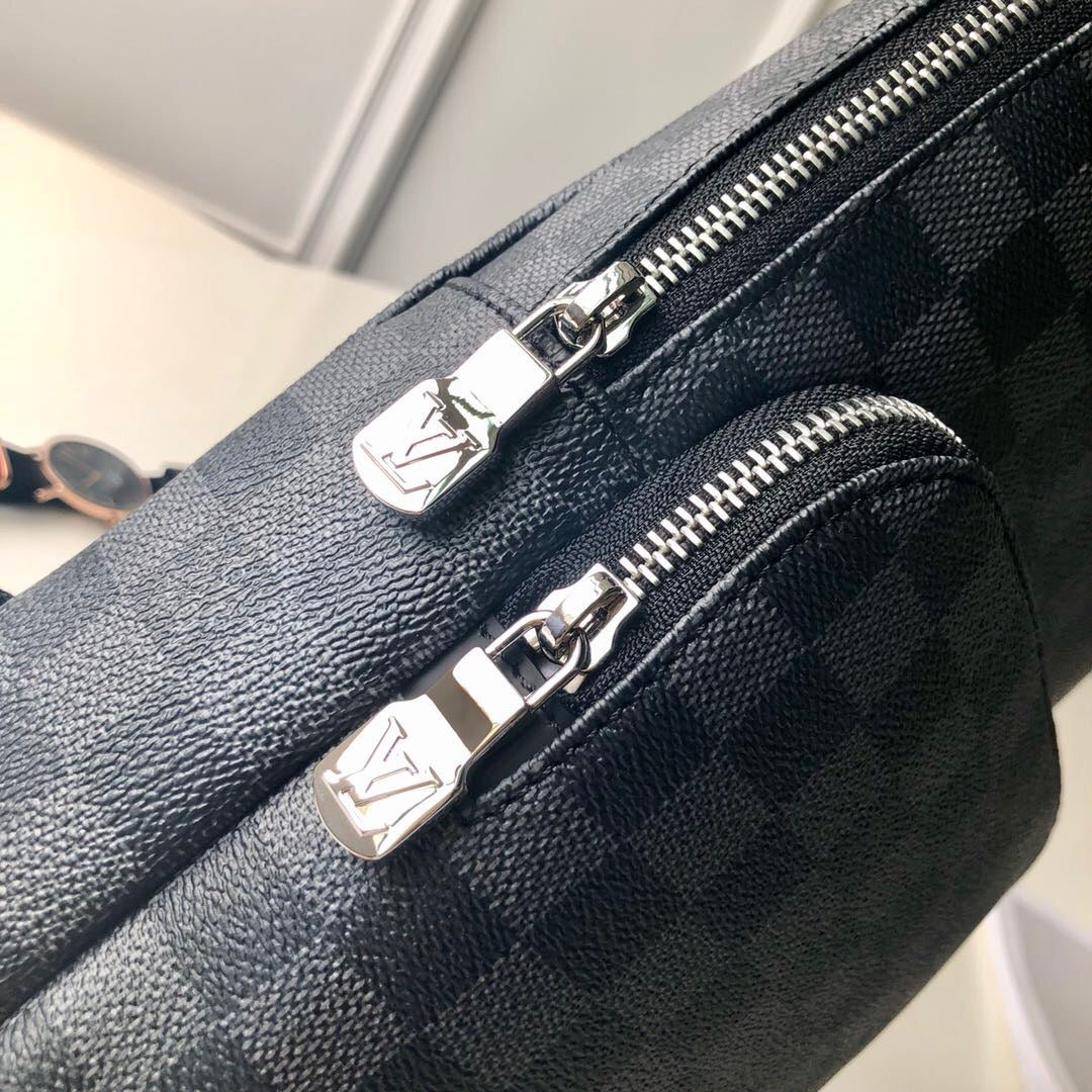 [TOP] Louis Vuitton LV Avenue Damier Ebene Sling Backpack 20x31x10cm- Black