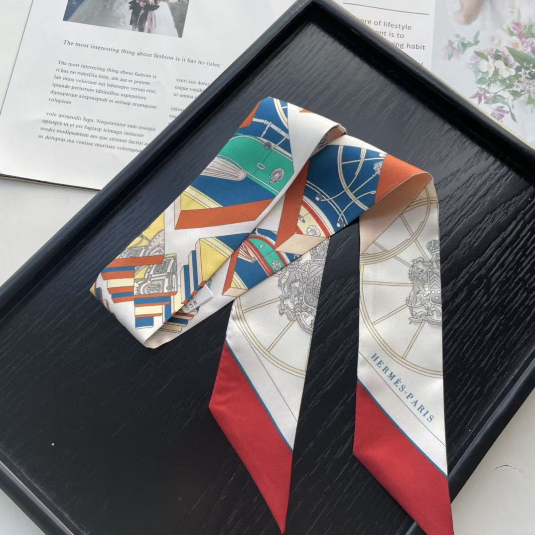 [TOP] HERMES Twilly Springs Springs Twilly 86 x 5 cm - Four Colours