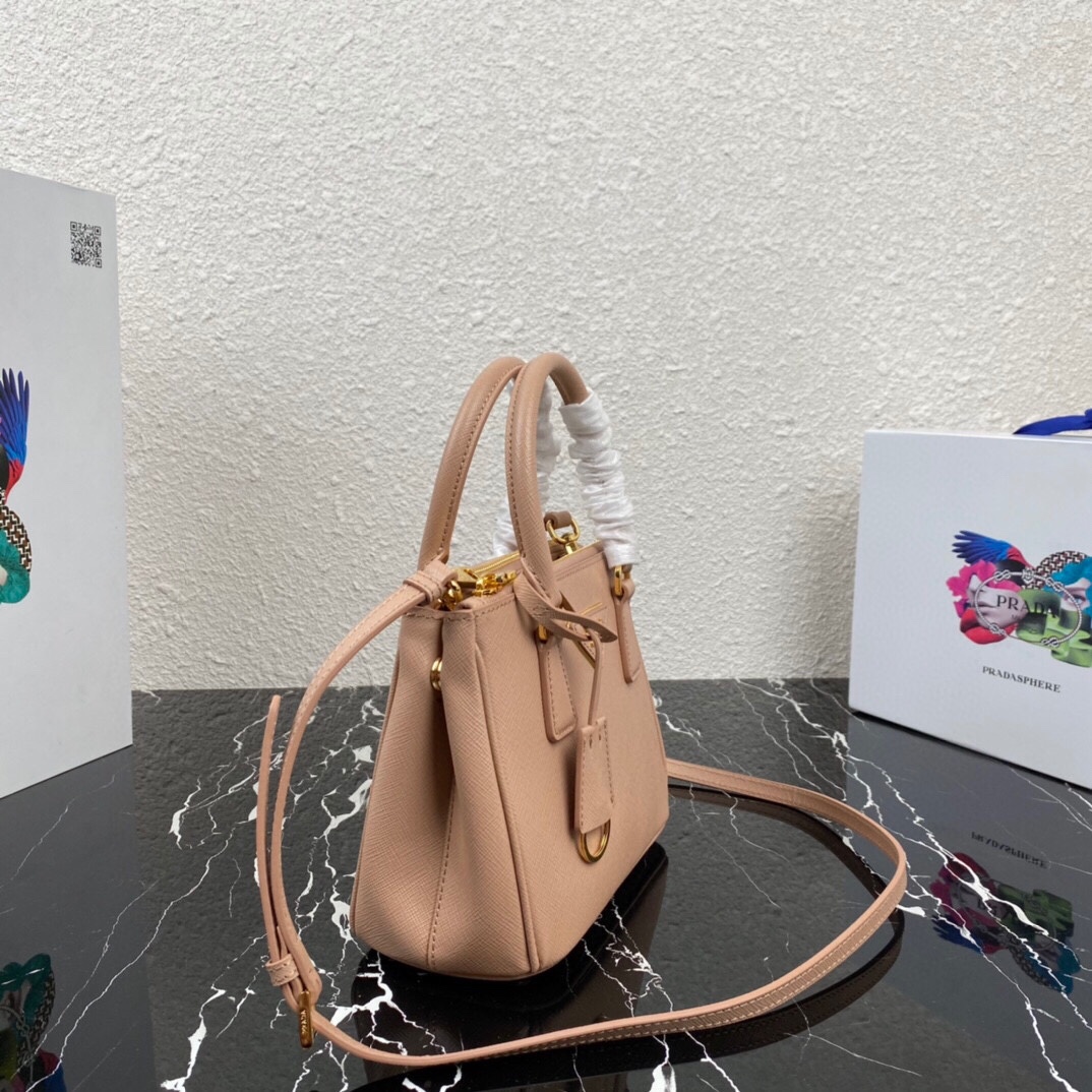 [TOP] PRADA Galleria Mini Saffiano Bag 20x15x9.5cm - Pink