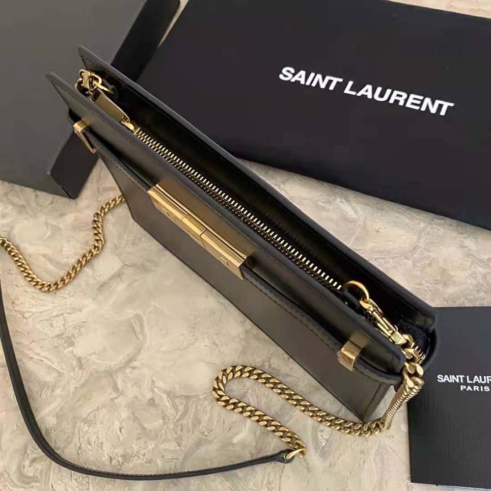 [TOP] Yves Saint Laurent YSL Manhattan New Pouch - Black